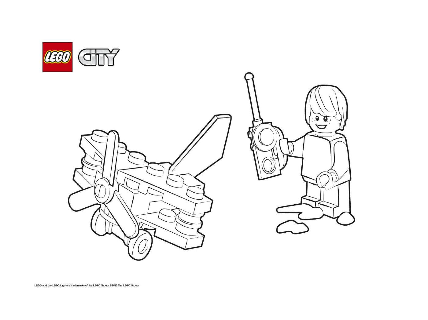 coloriage Lego City Small Plane