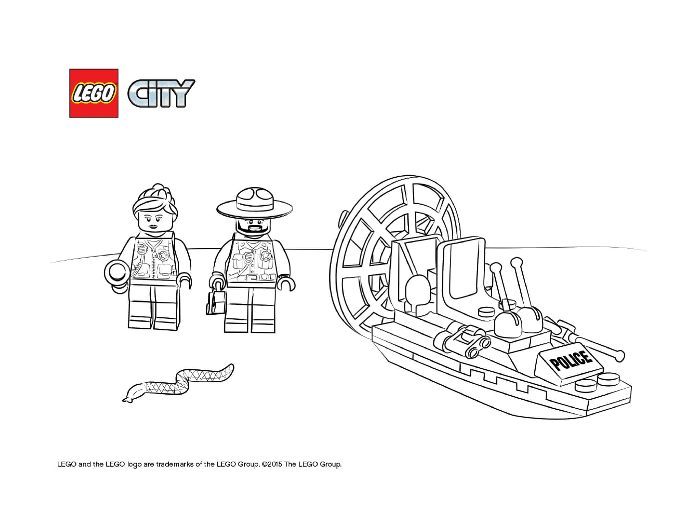 coloriage Lego City Swamp Police Starter Set