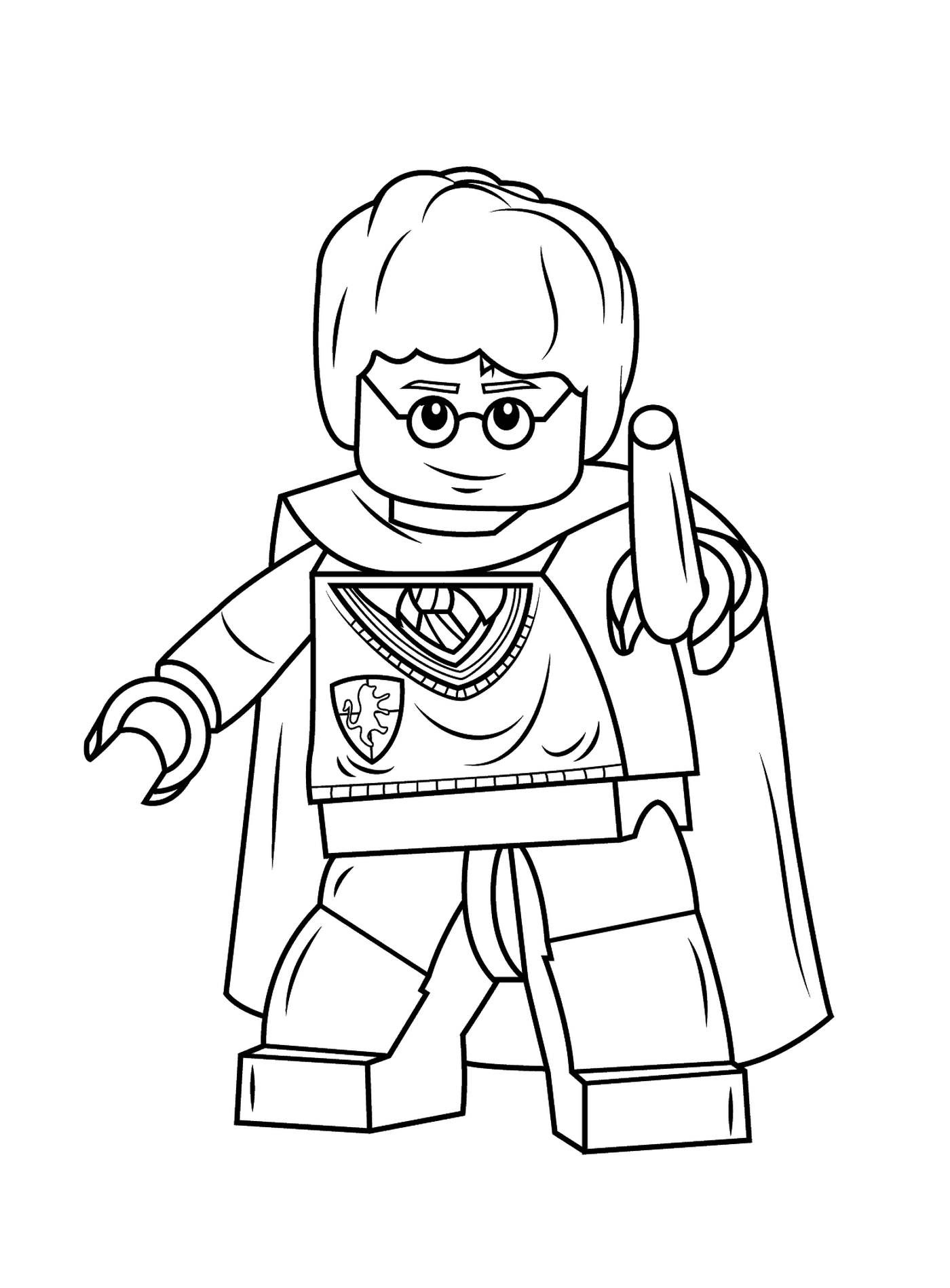 coloriage lego harry potter with wand harry potter
