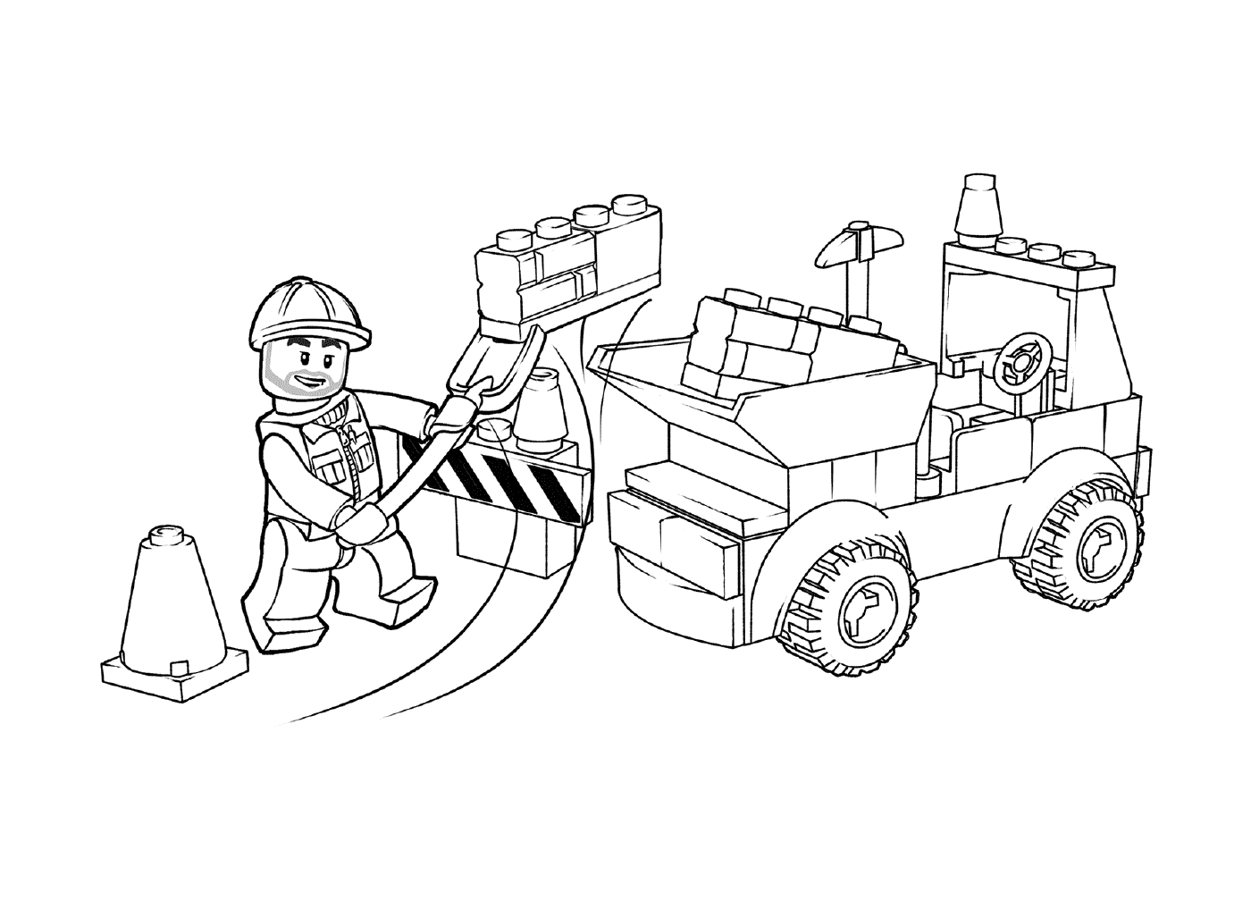 coloriage lego junior dump truck
