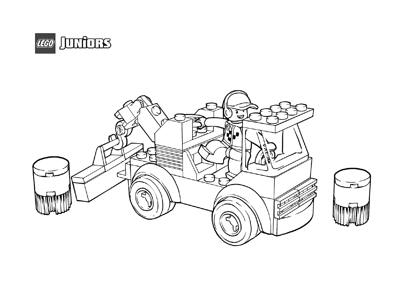 coloriage lego racetrack tow truck