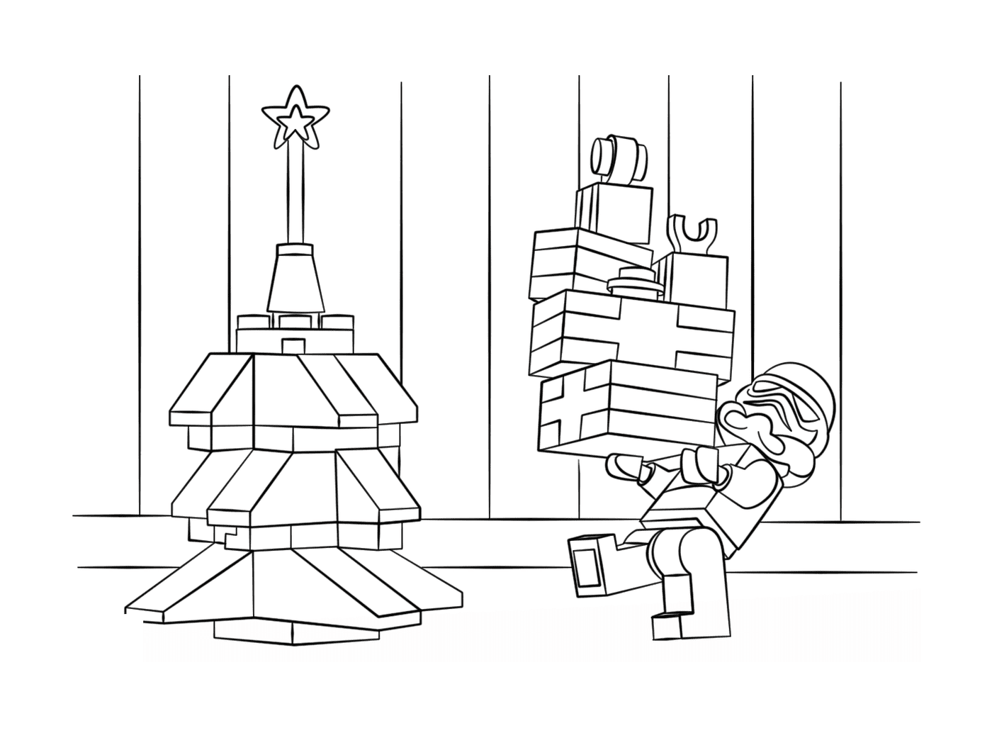 coloriage lego star wars clone christmas
