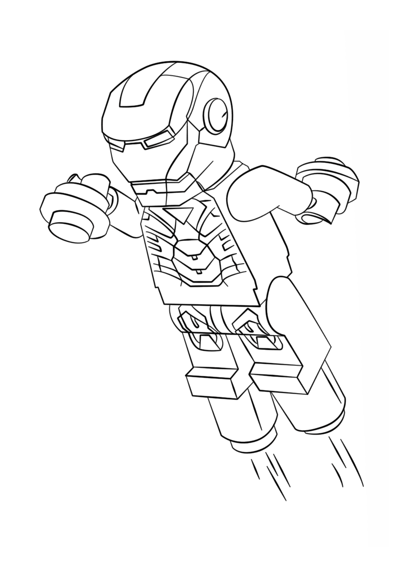 coloriage lego iron man super heroes