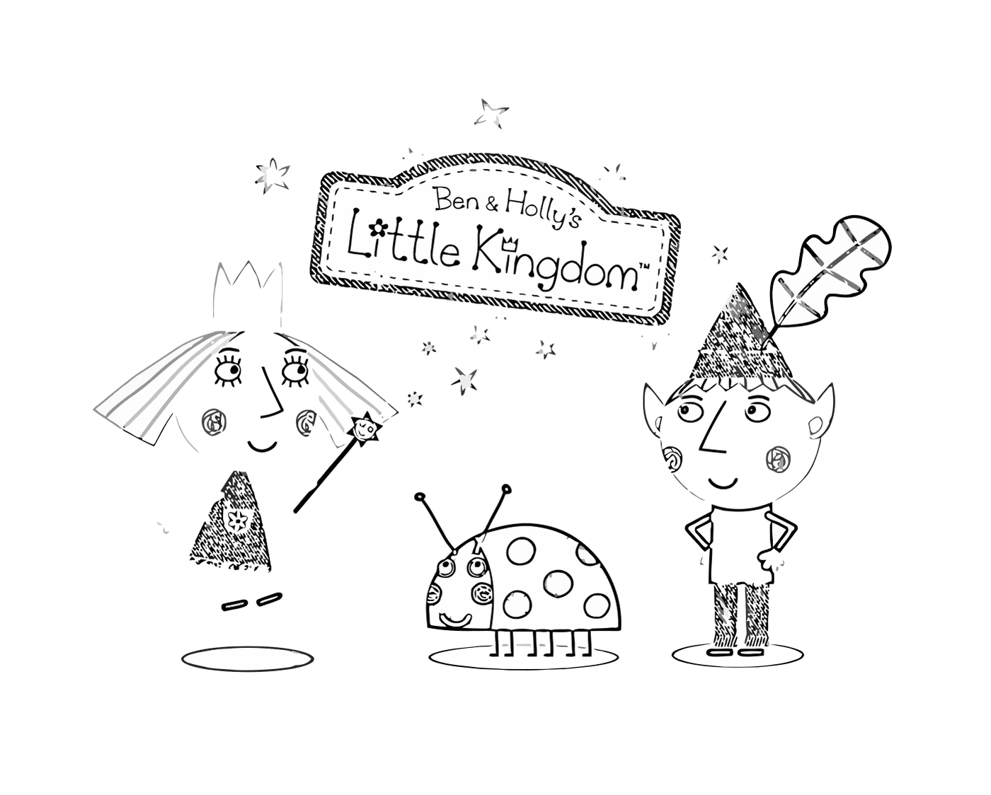 coloriage ben and holly little kingdom
