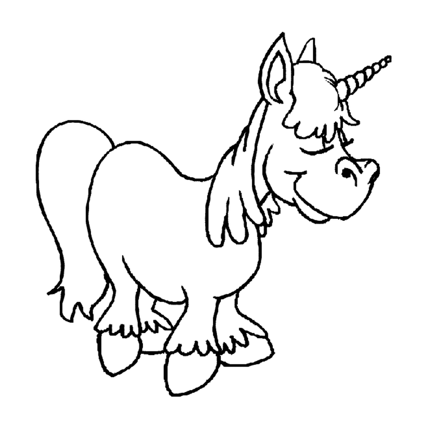 coloriage licorne petit poney