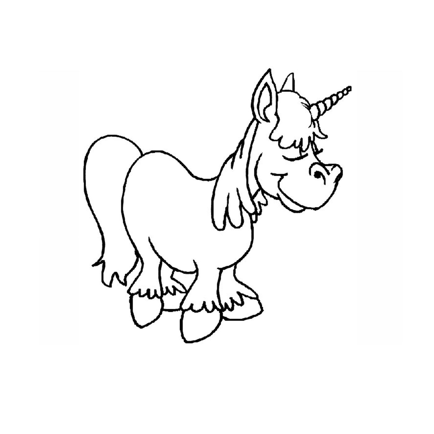 coloriage poney licorne