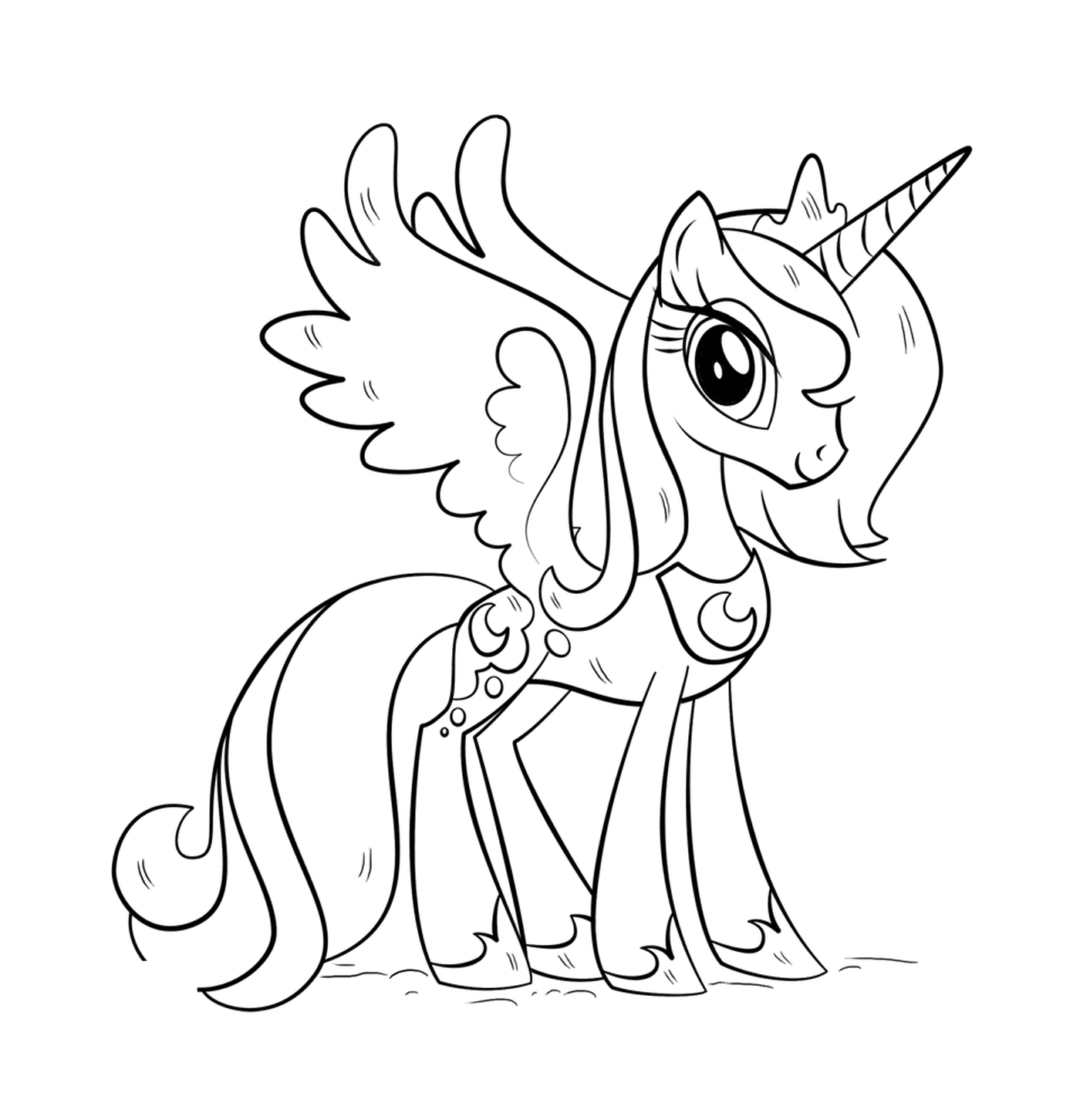 coloriage Princess My Little Pony Pegasus licorne