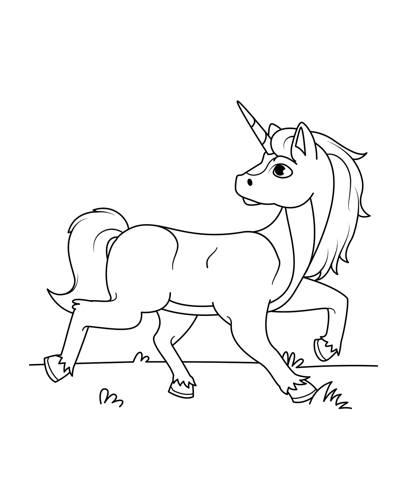 coloriage young licorne coloring page