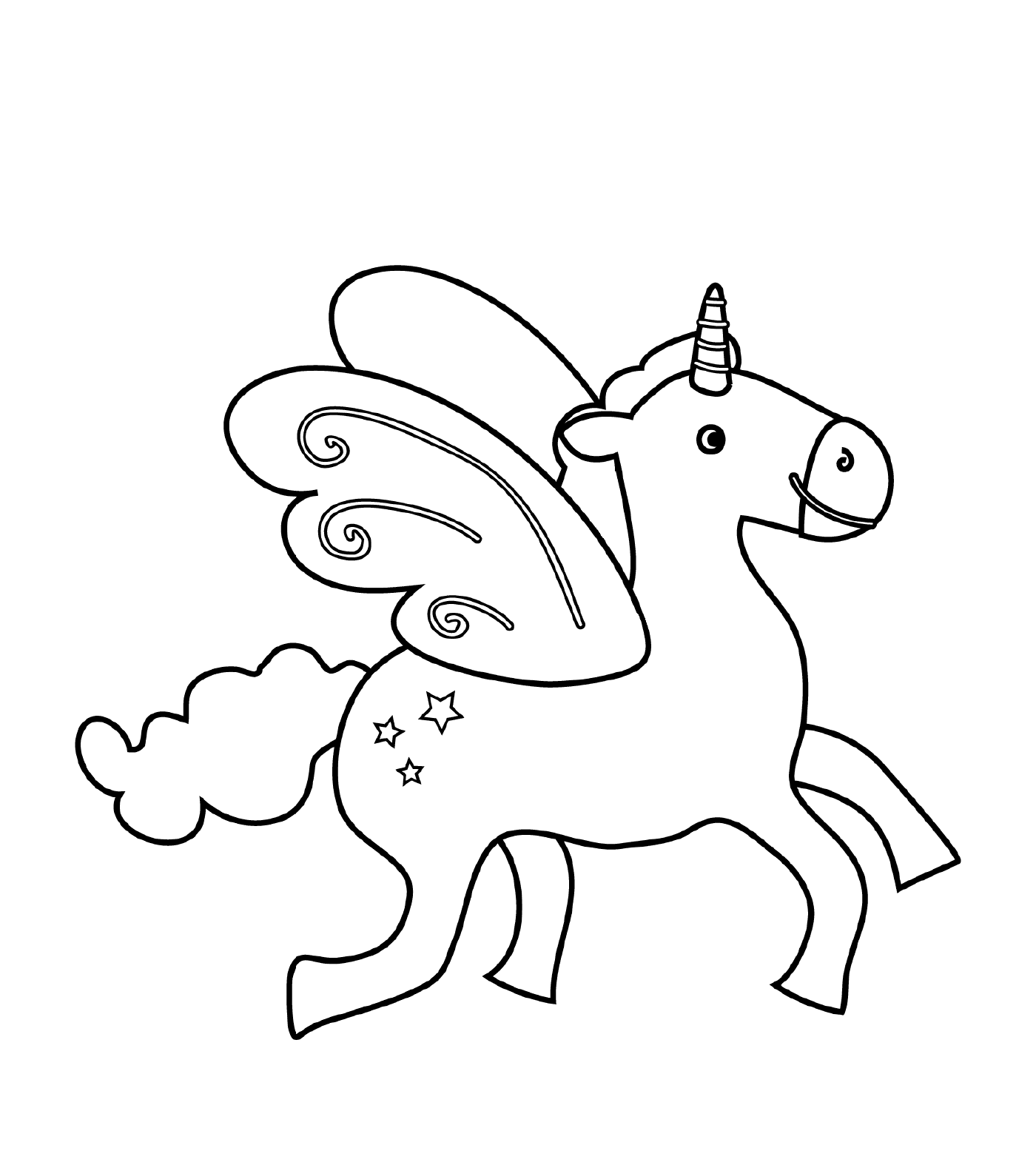 coloriage flying licorne