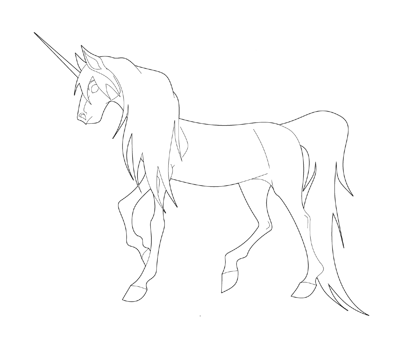 coloriage young licorne