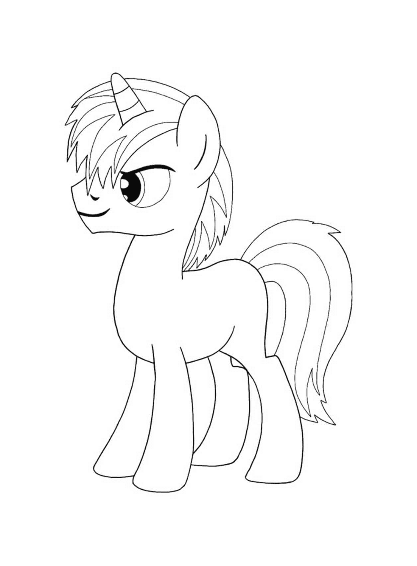 coloriage My Little Pony licorne masculin