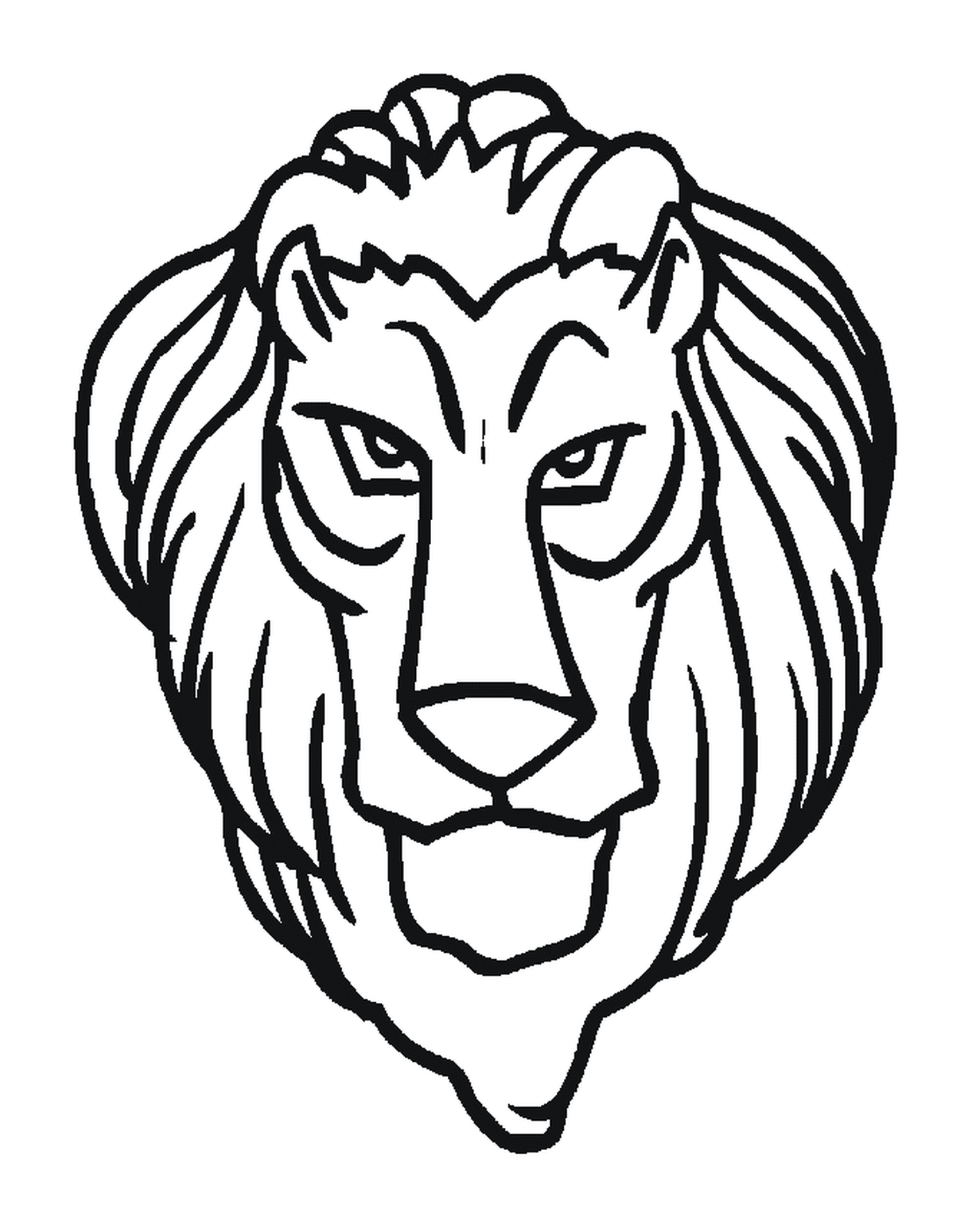 coloriage tete d un lion