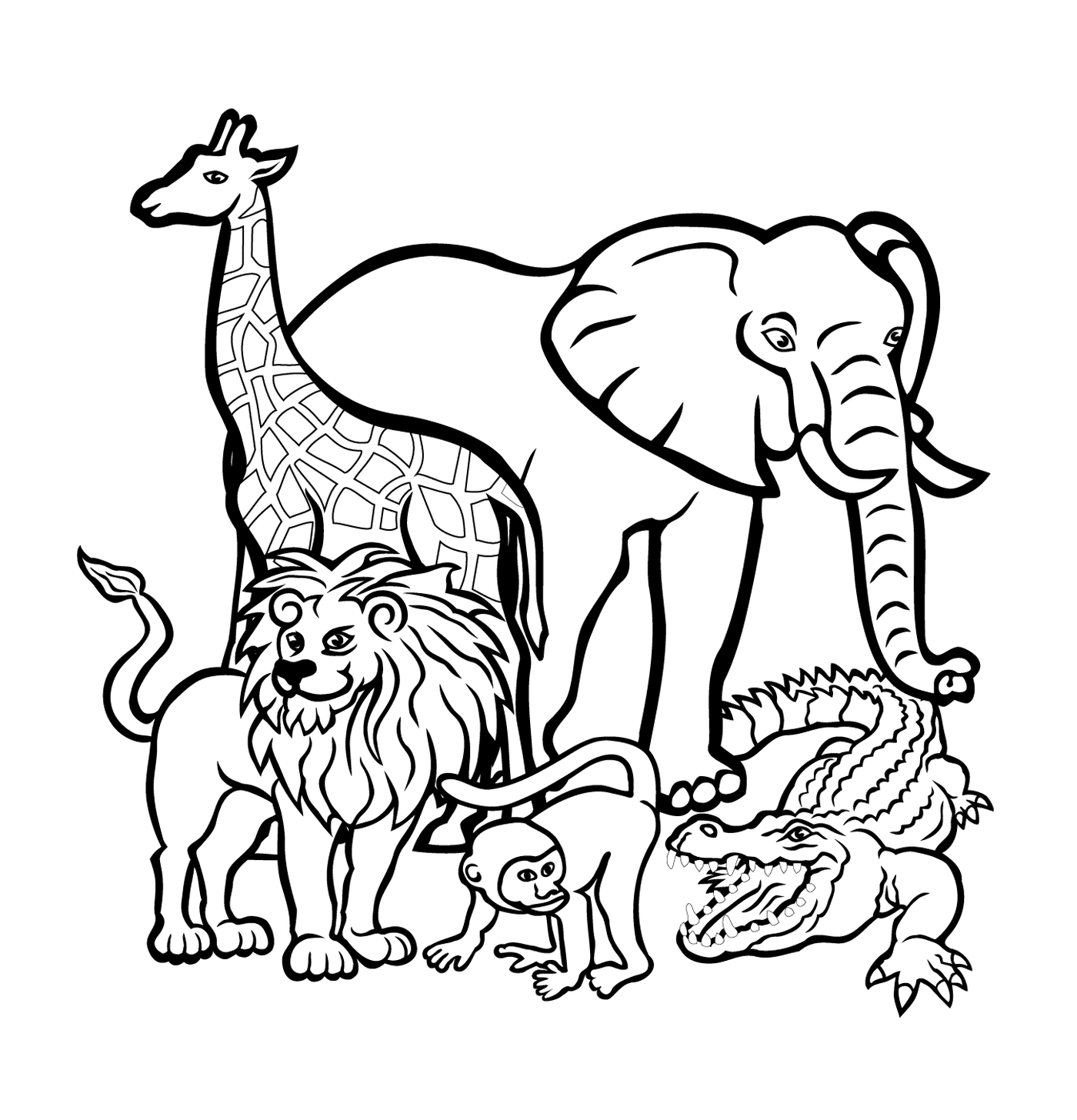 coloriage african animals