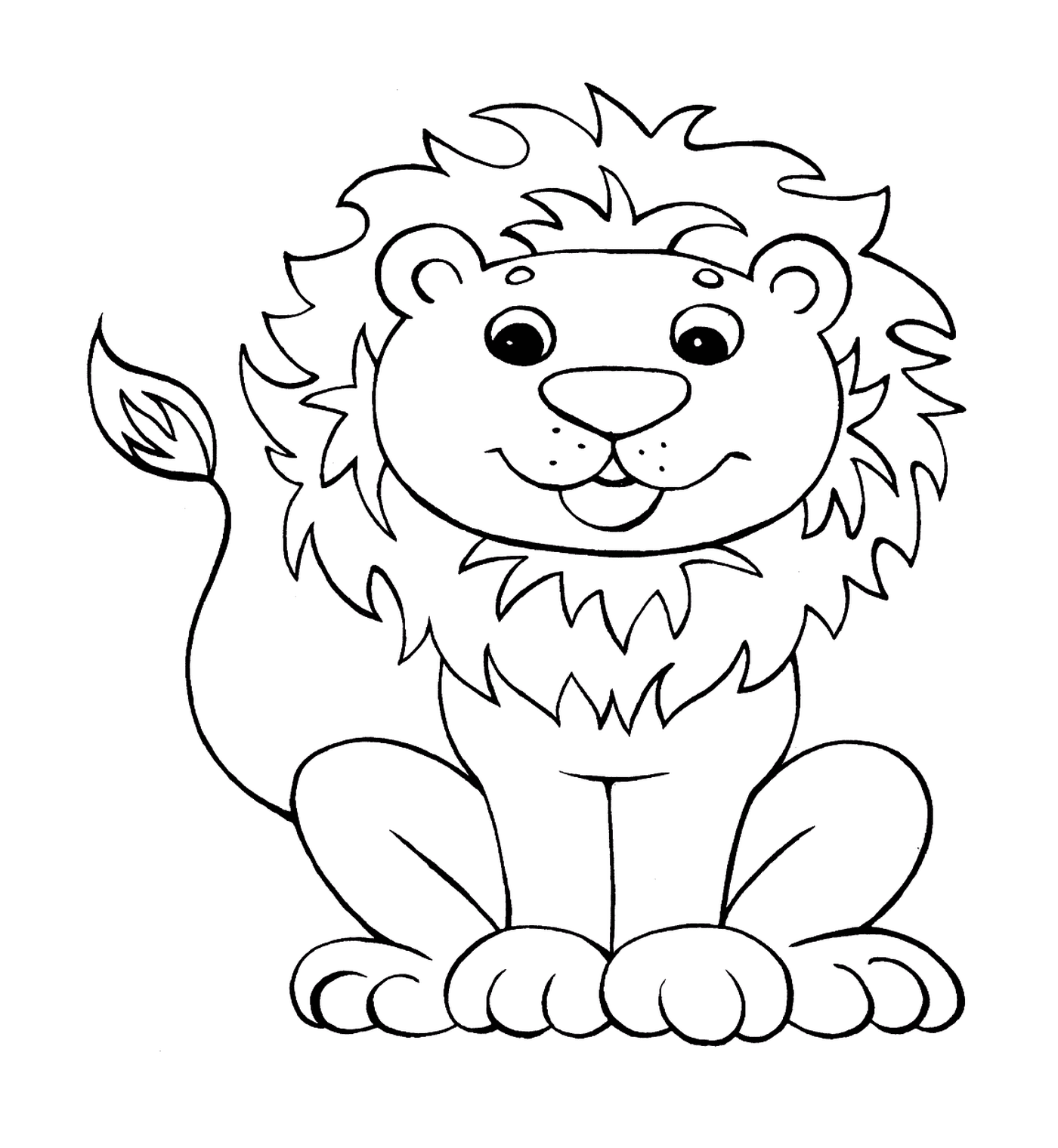 coloriage funny lion0