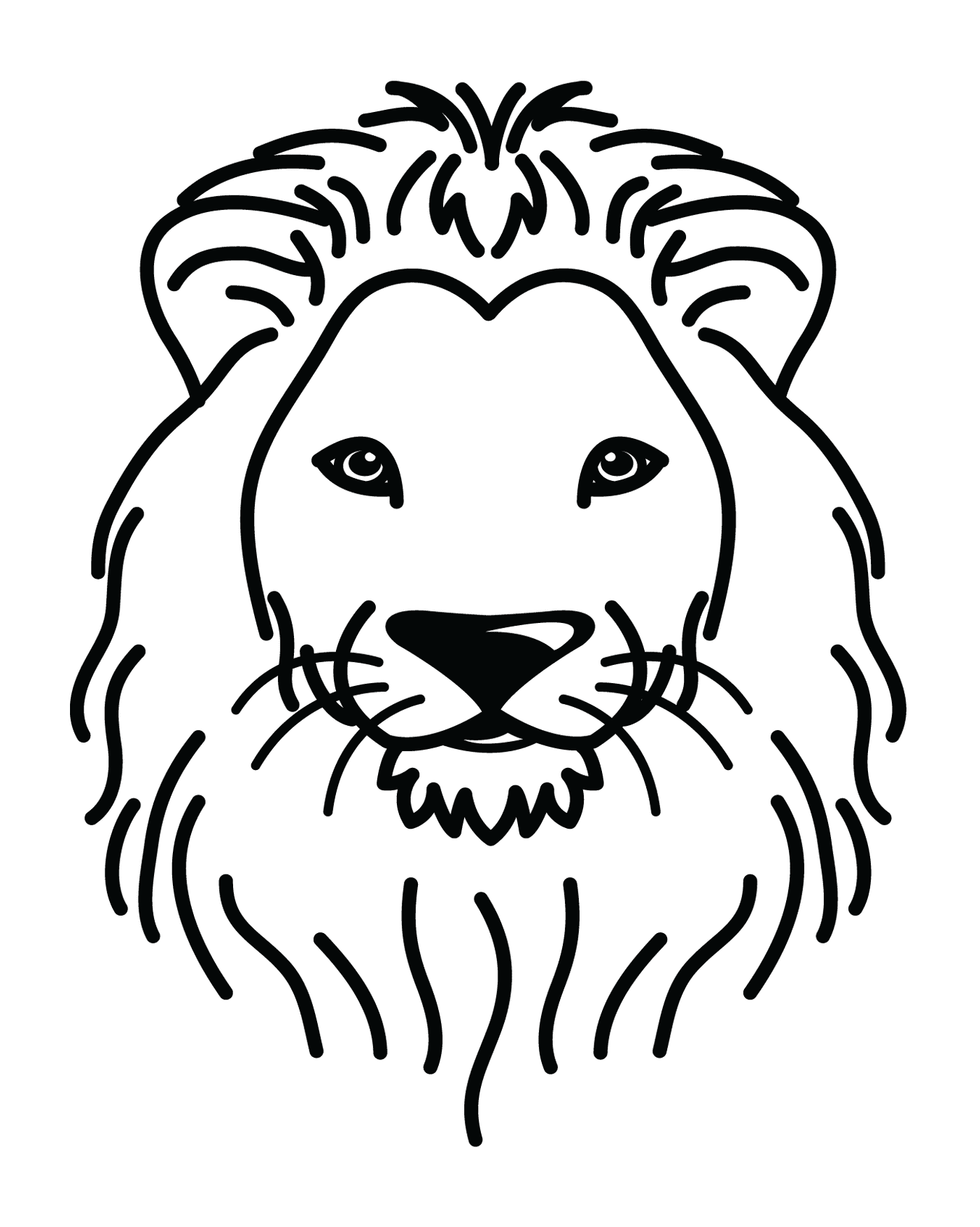 coloriage lion portrait