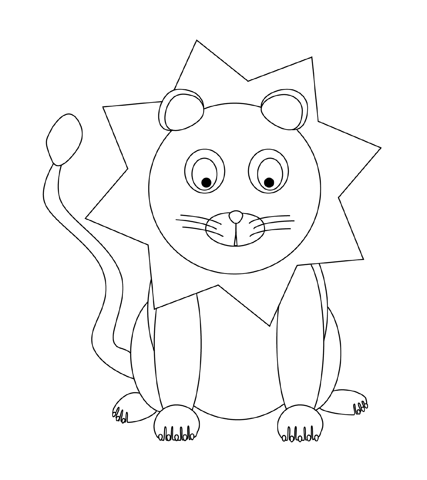 coloriage cartoon lion