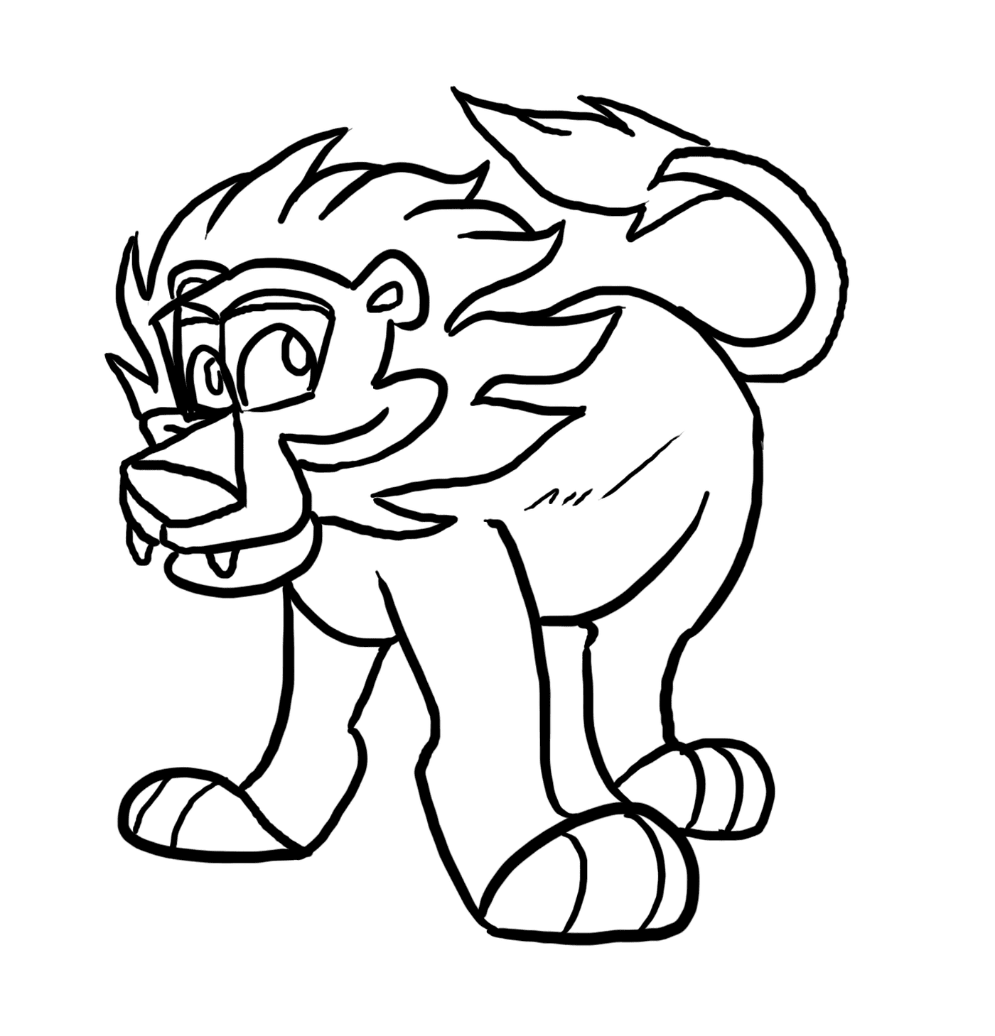 coloriage lion by mekki