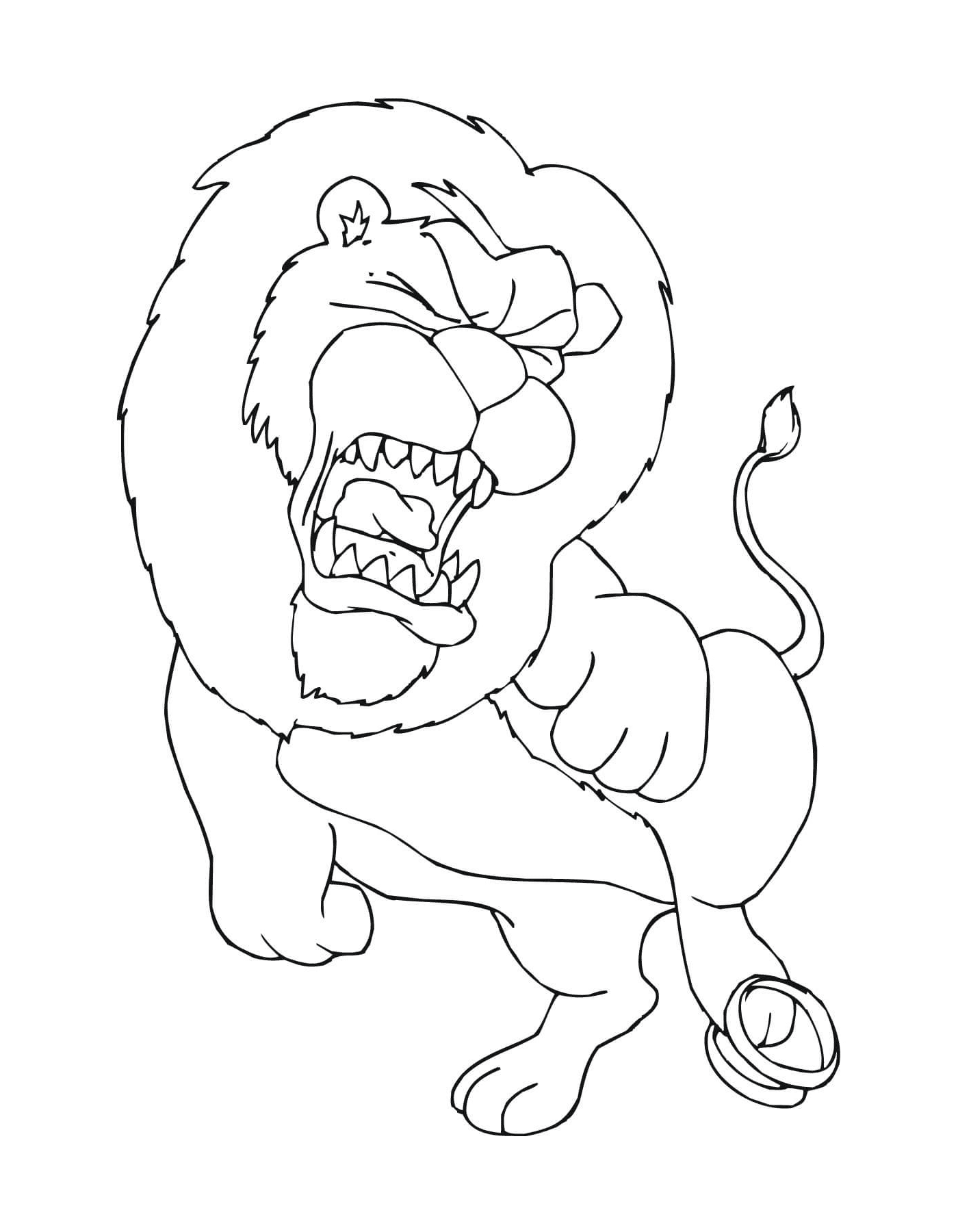 coloriage trapped lion