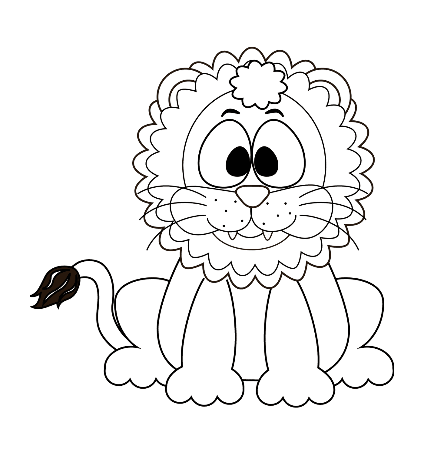 coloriage cute cartoon lion