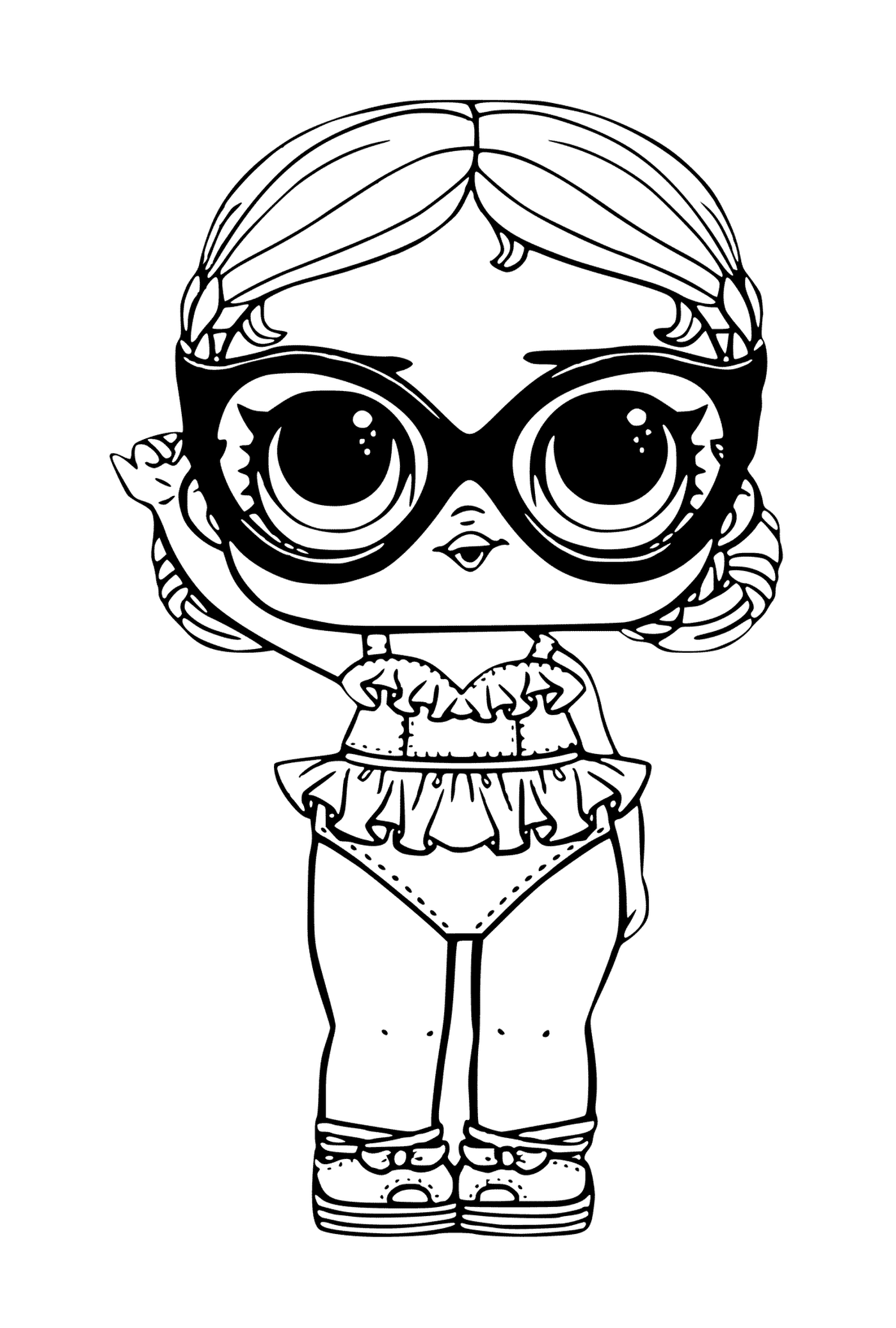 coloriage Page of LOL Doll Vacay Babay