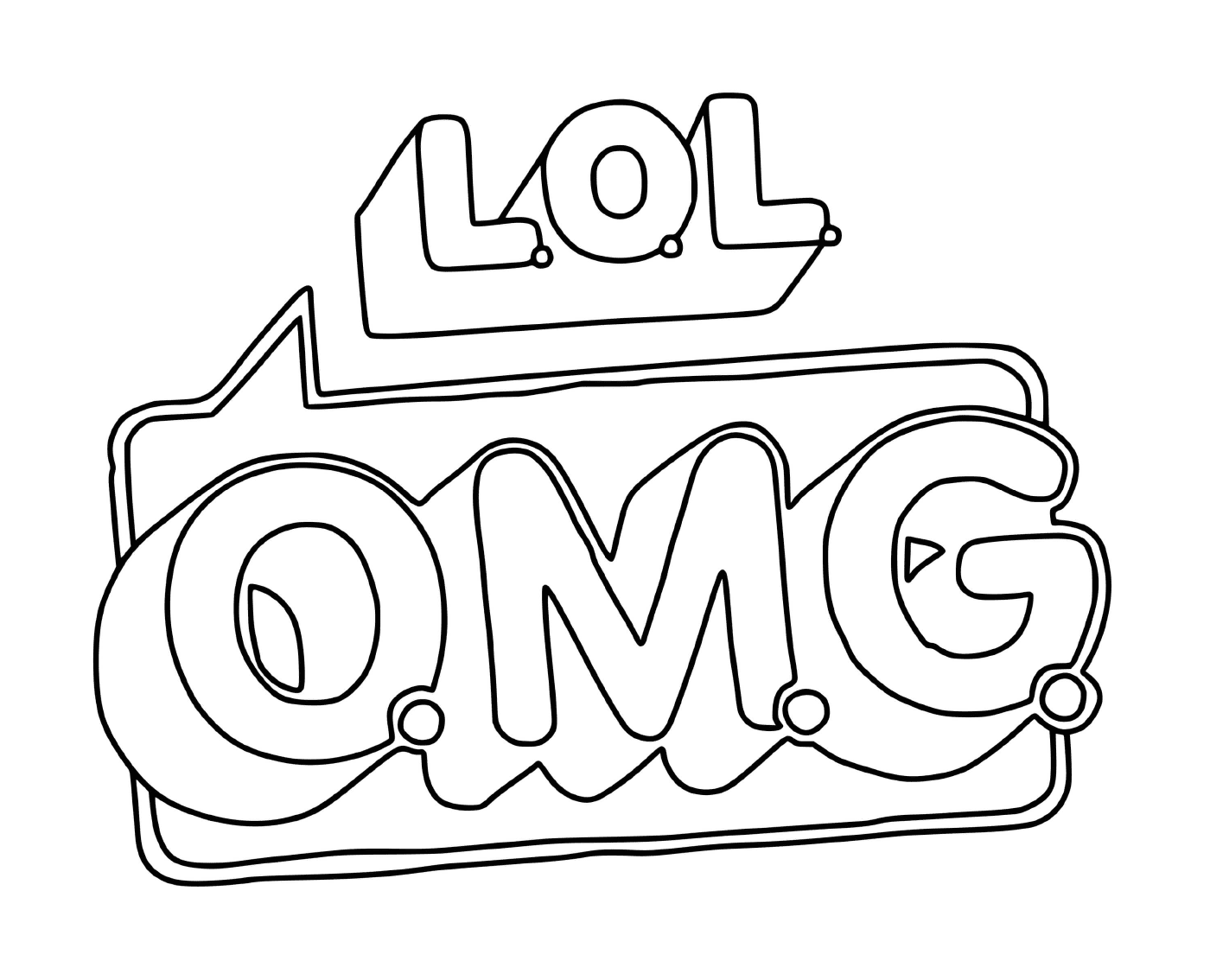 coloriage LOL OMG Logo