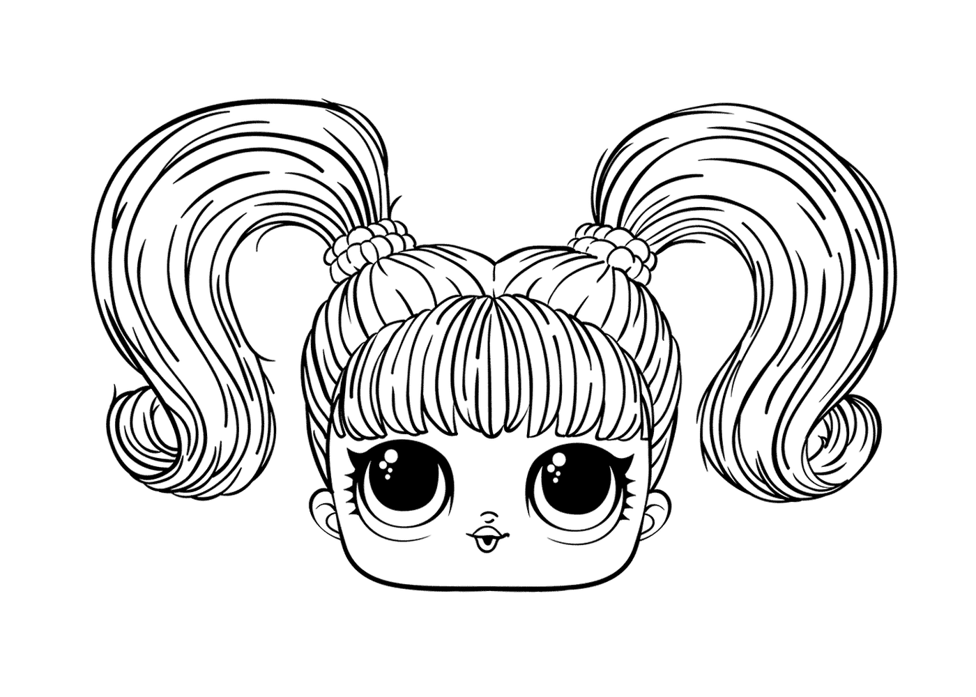 coloriage Lol Doll Face Long Hair