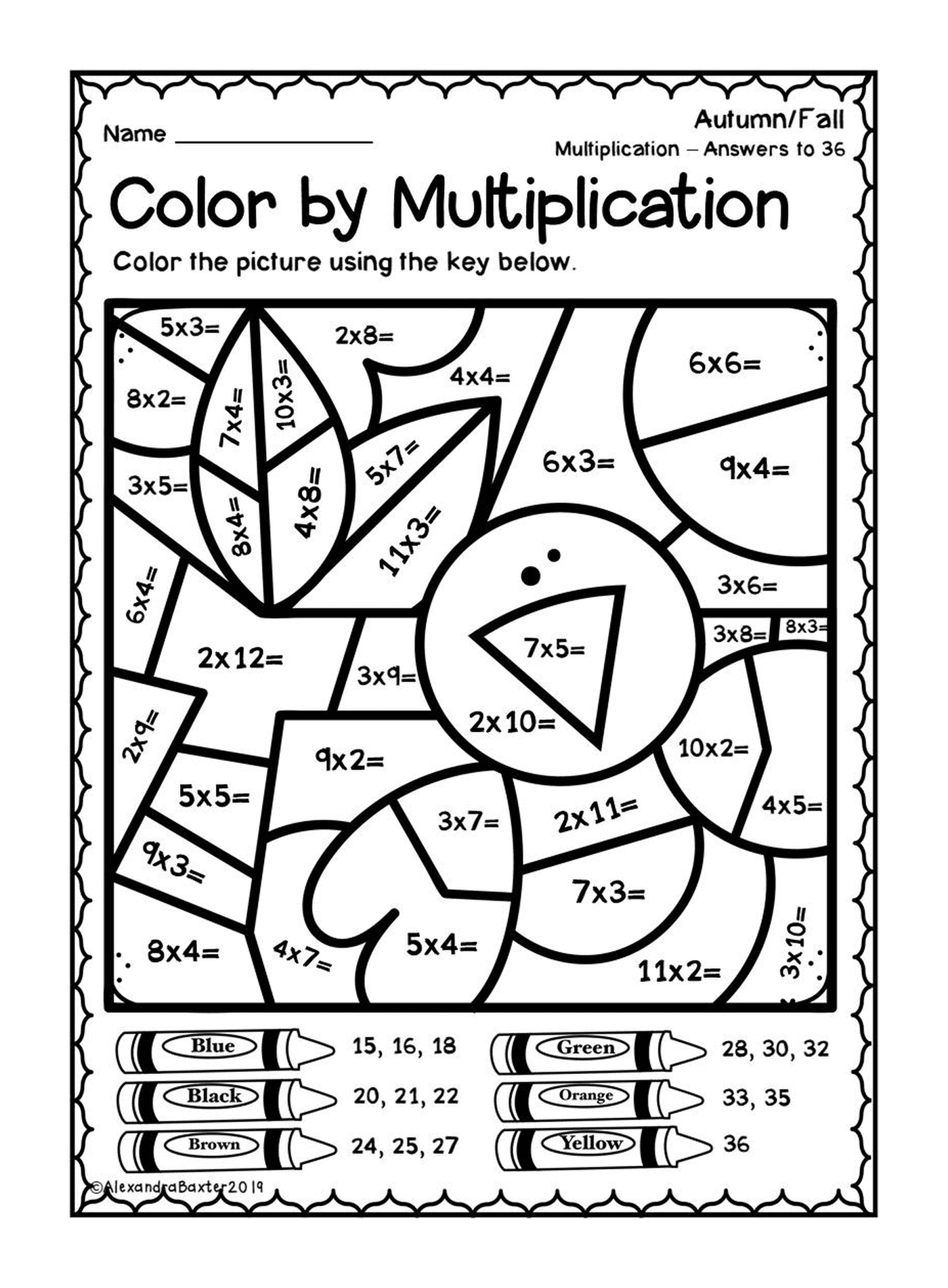 coloriage multiplication ce1 ce2