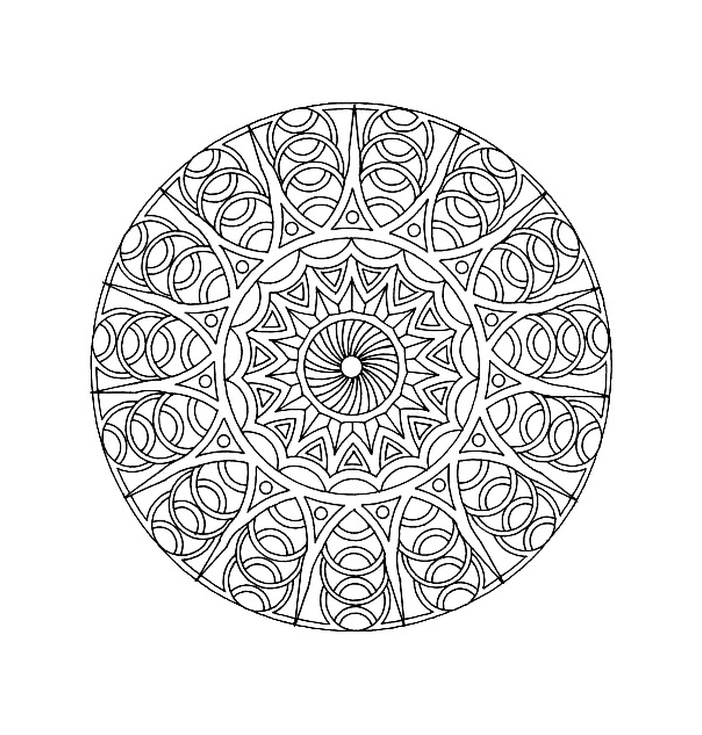 coloriage coloring free mandala difficult adult to print 8