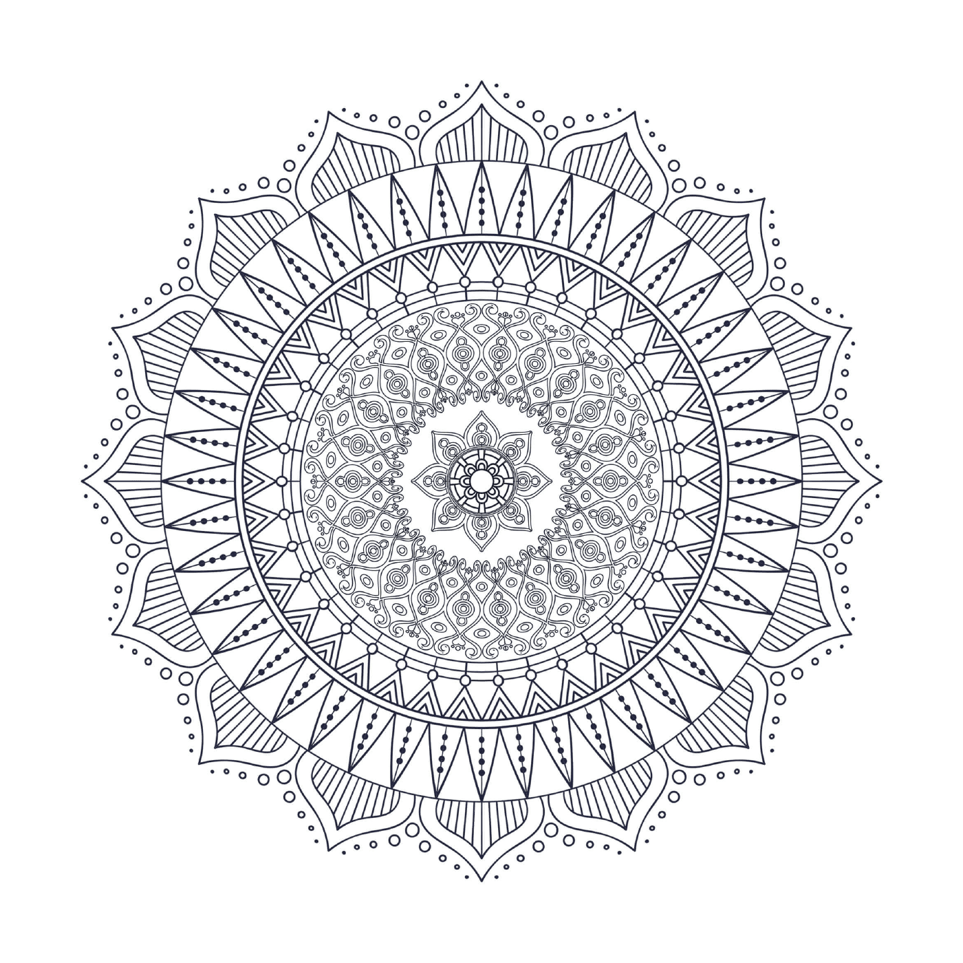 coloriage mandala zen antistress formes geometriques