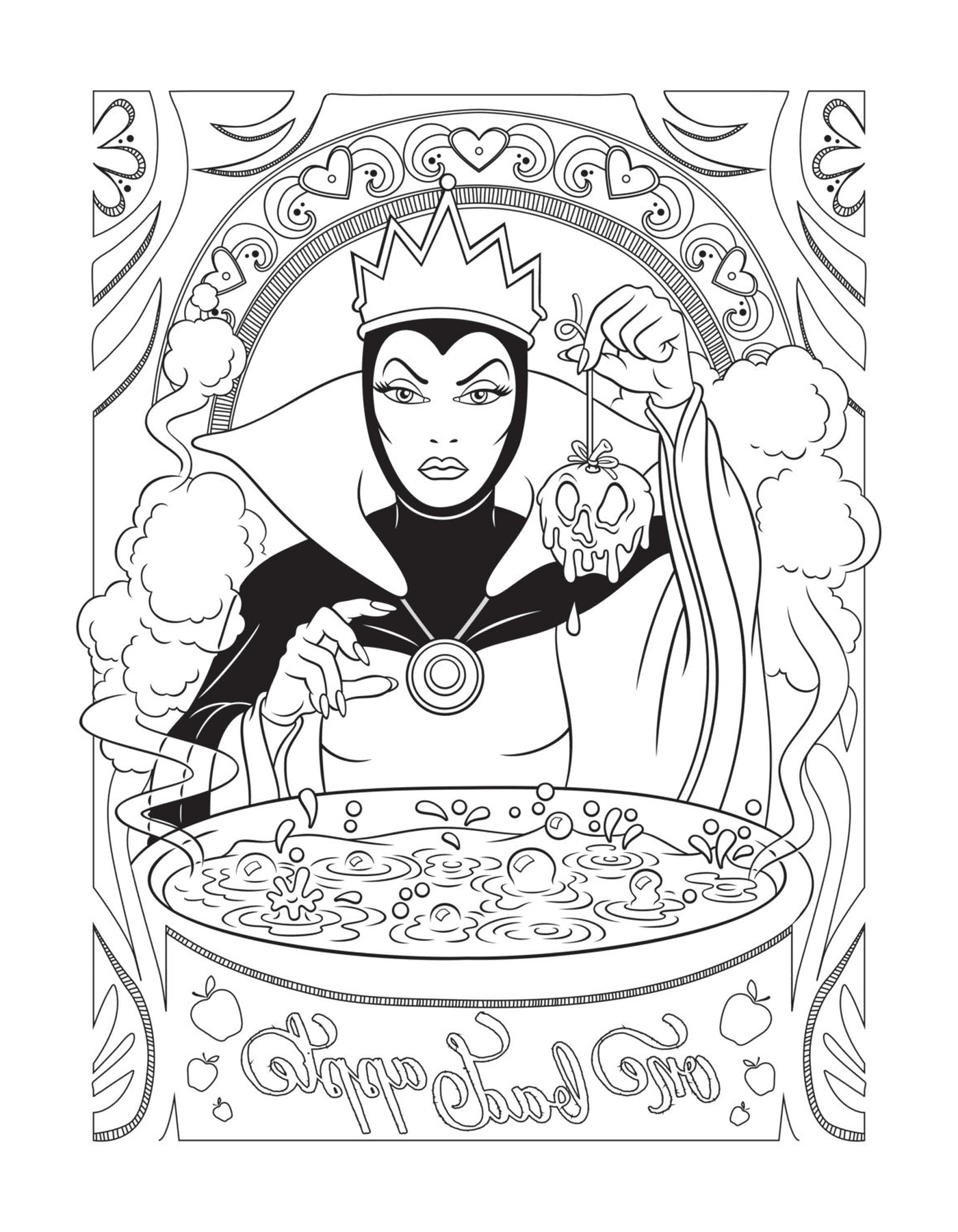 coloriage mandala disney Evil Queen from Snow White and the Seven Dwarfs