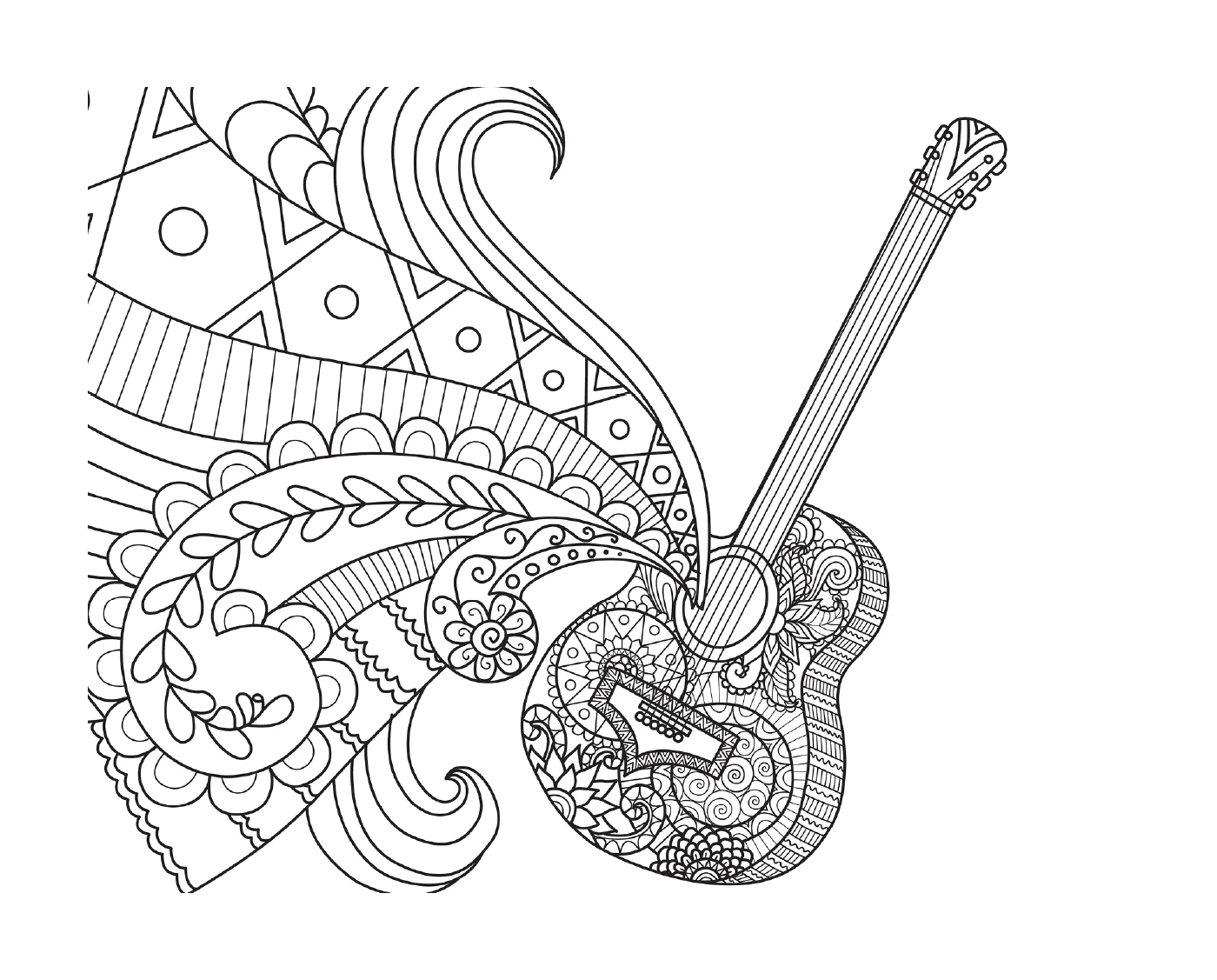coloriage coco disney guitare de miguel par bimbimkha