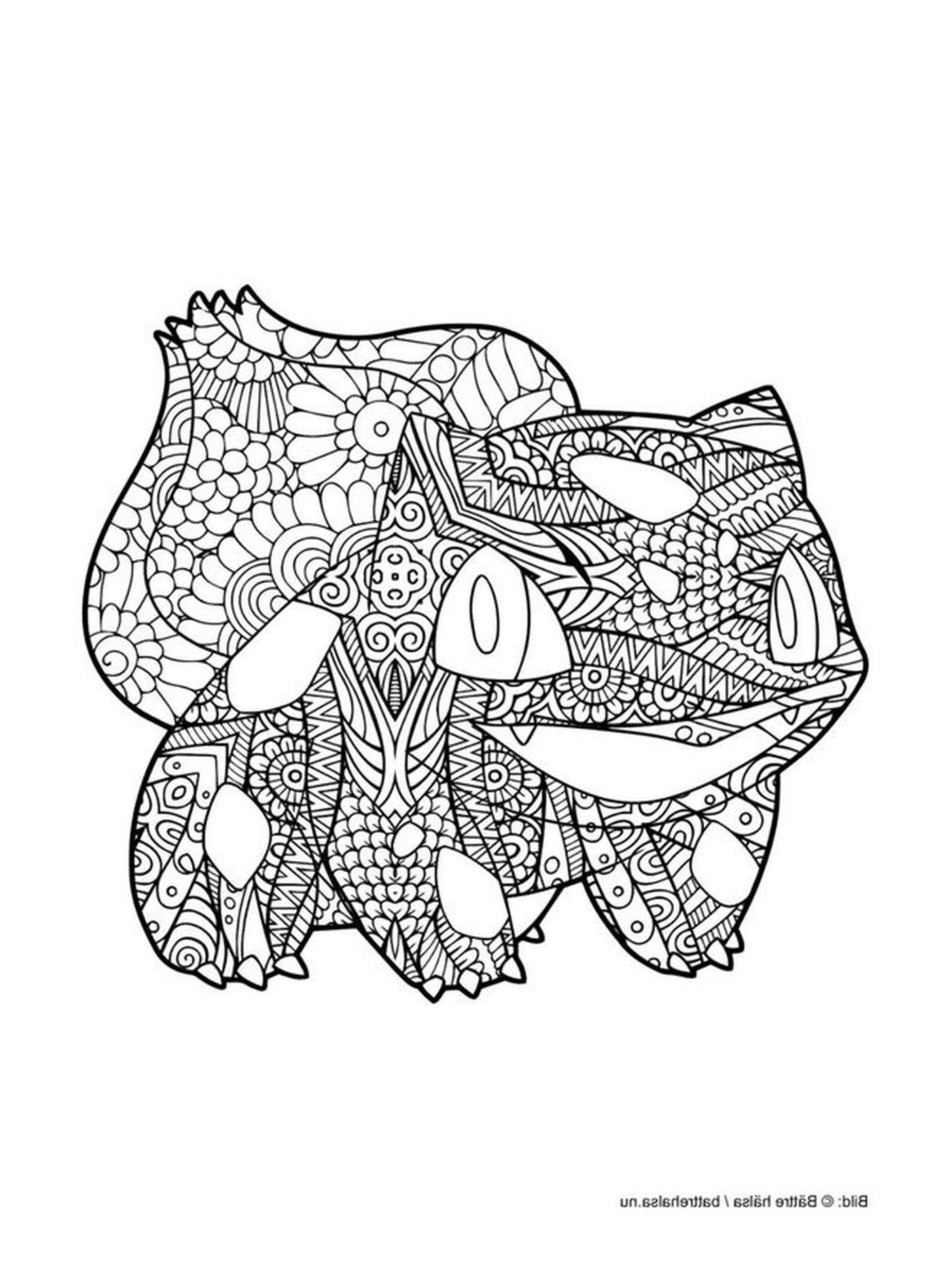 coloriage mandala pokemon bulbizarre bulbasaur