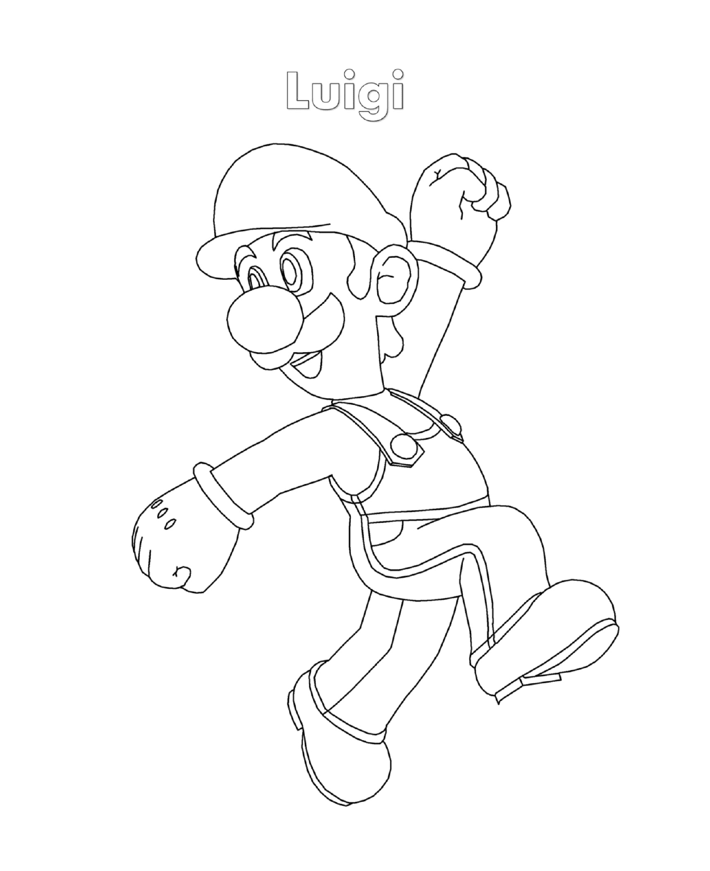 coloriage Luigi Super Mario Nintendo