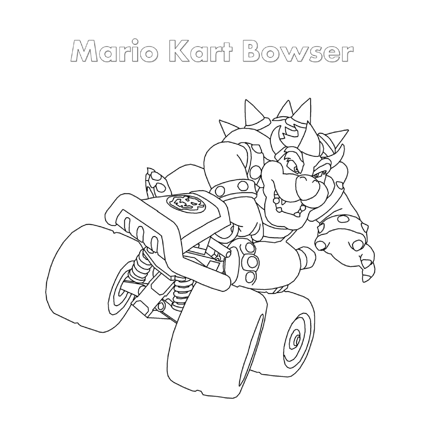 coloriage Bowser Mario Kart Nintendo