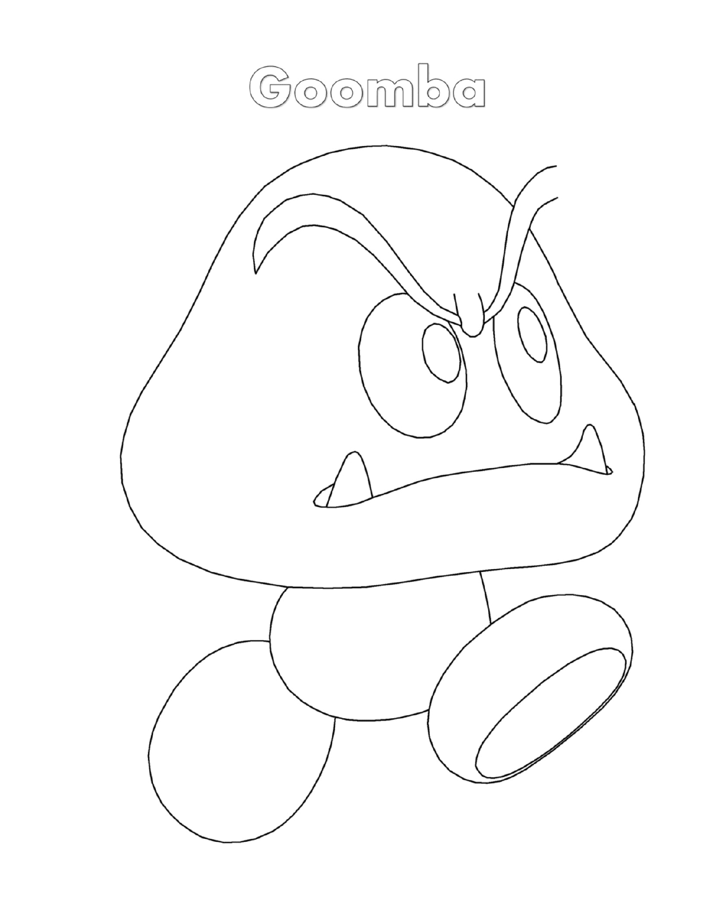 coloriage Goomba Nintendo