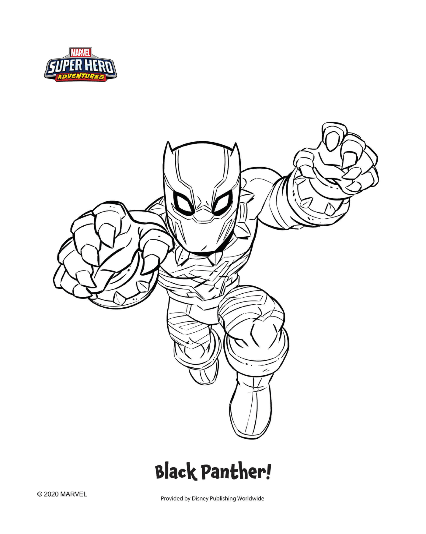 coloriage Black Panther Marvel Super Heros