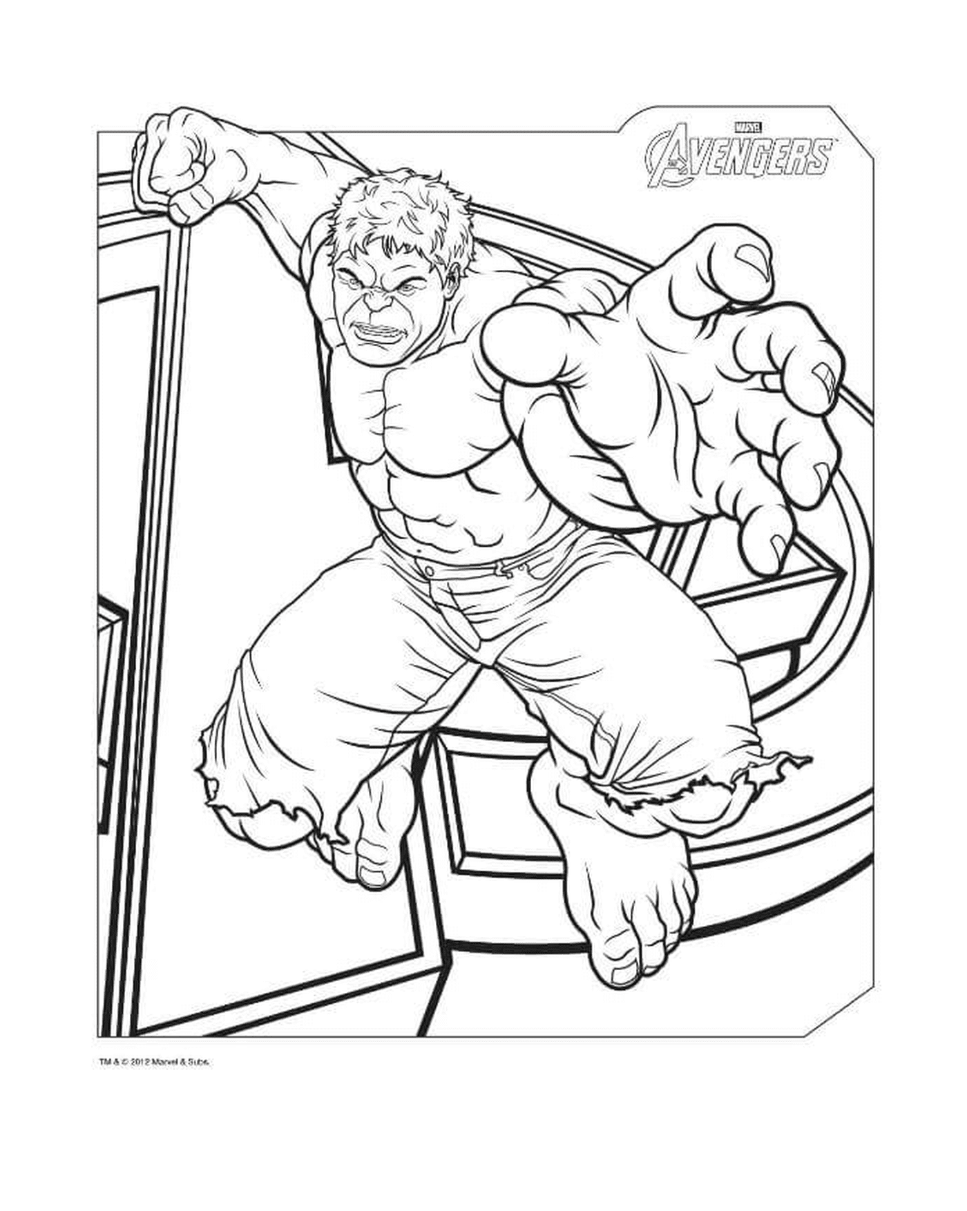 coloriage hulk from the avengers marvel