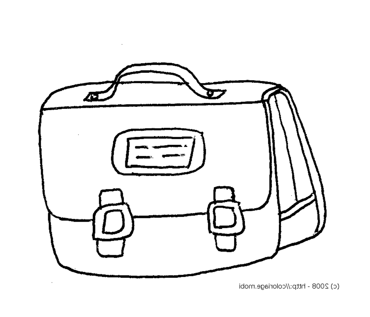 coloriage rentree maternelle sac