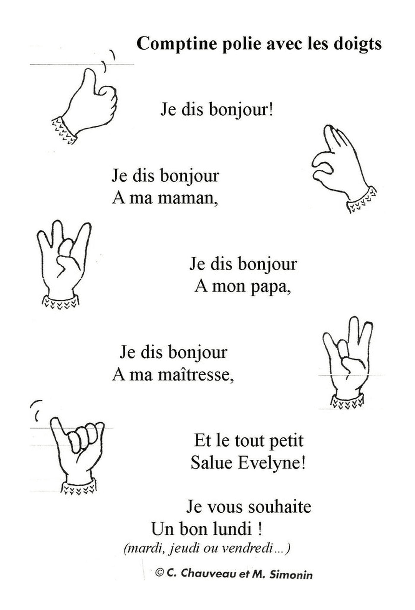 coloriage rentree maternelle comptine polie
