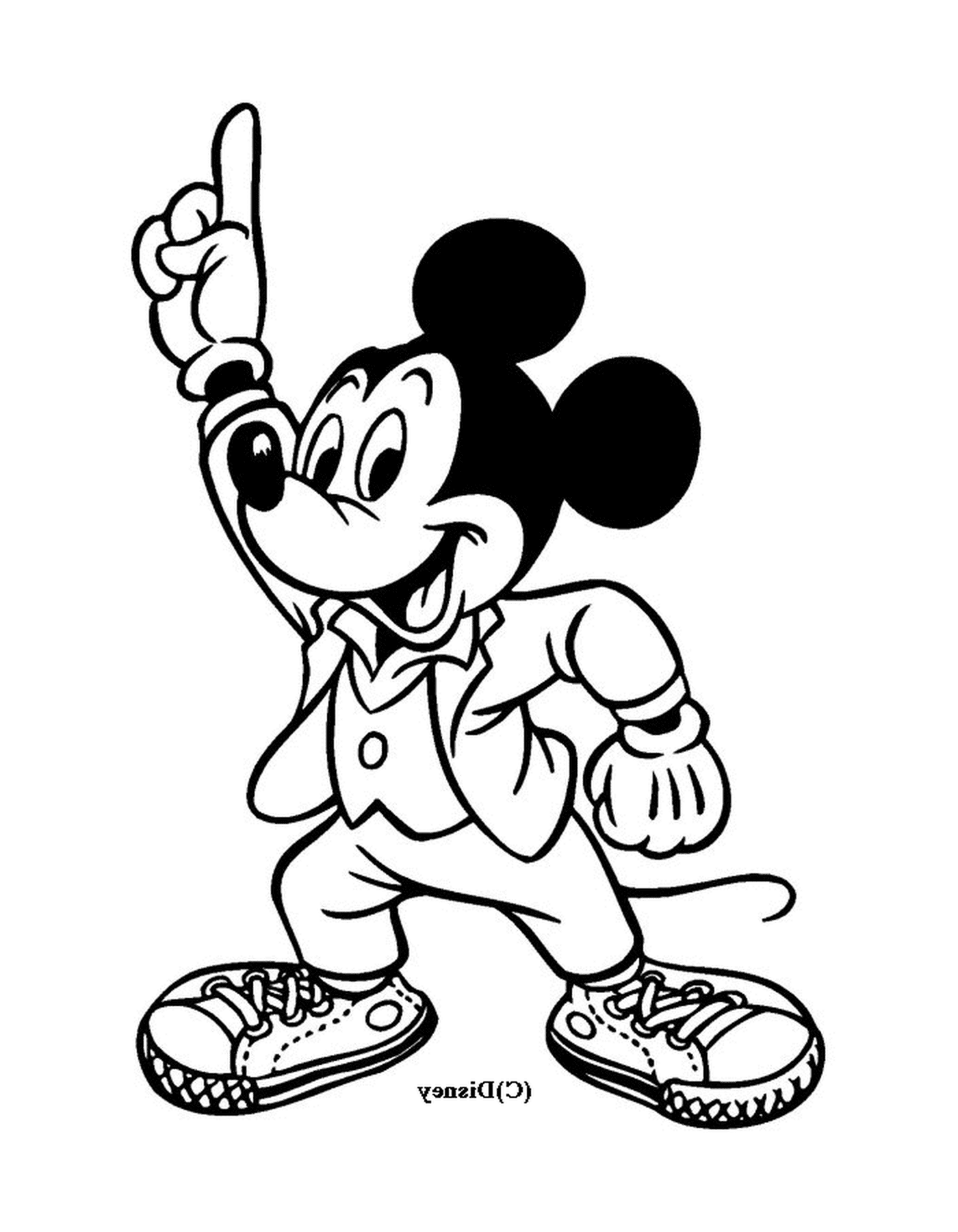 coloriage Mickey danse