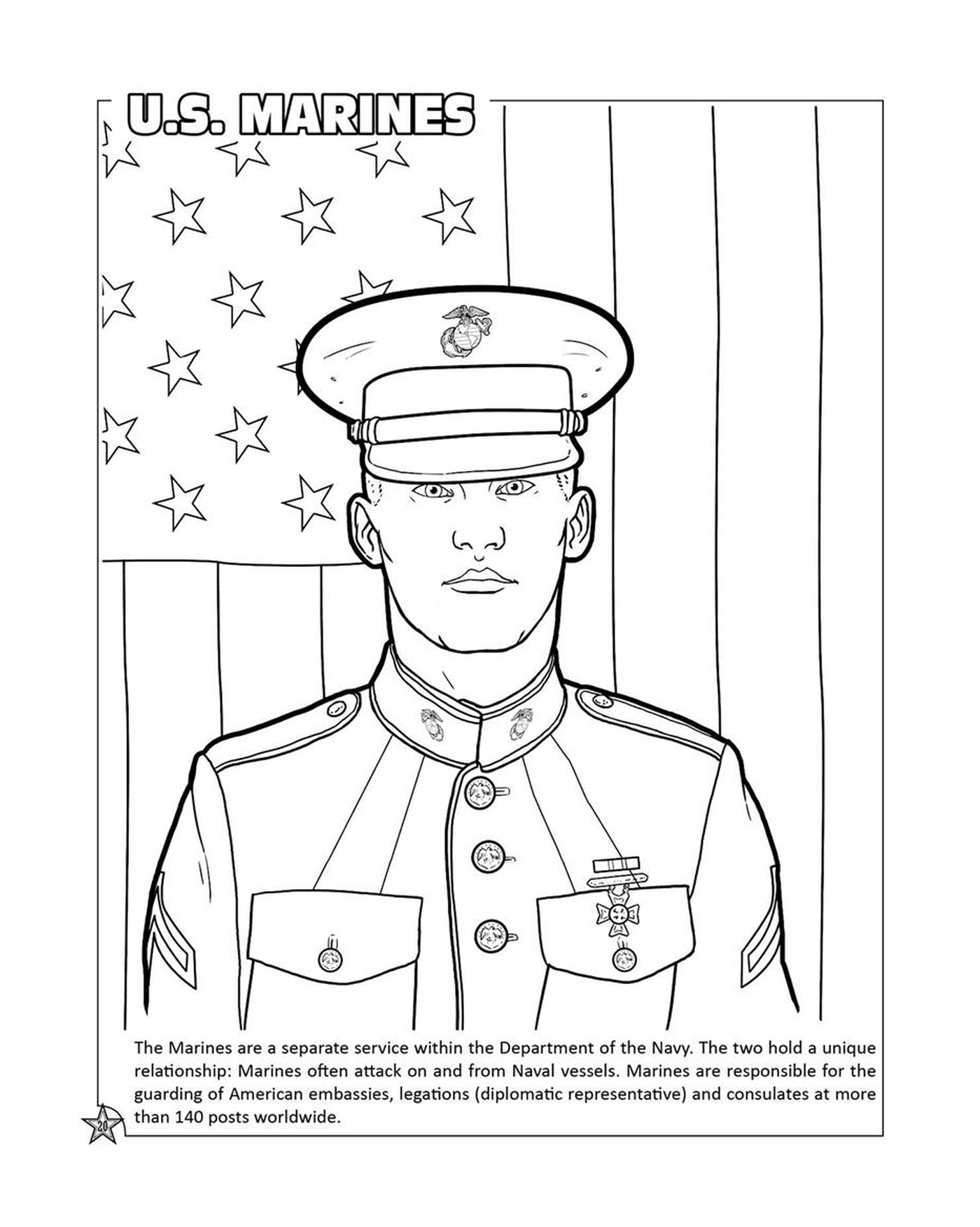 coloriage Armed Forces US Marines