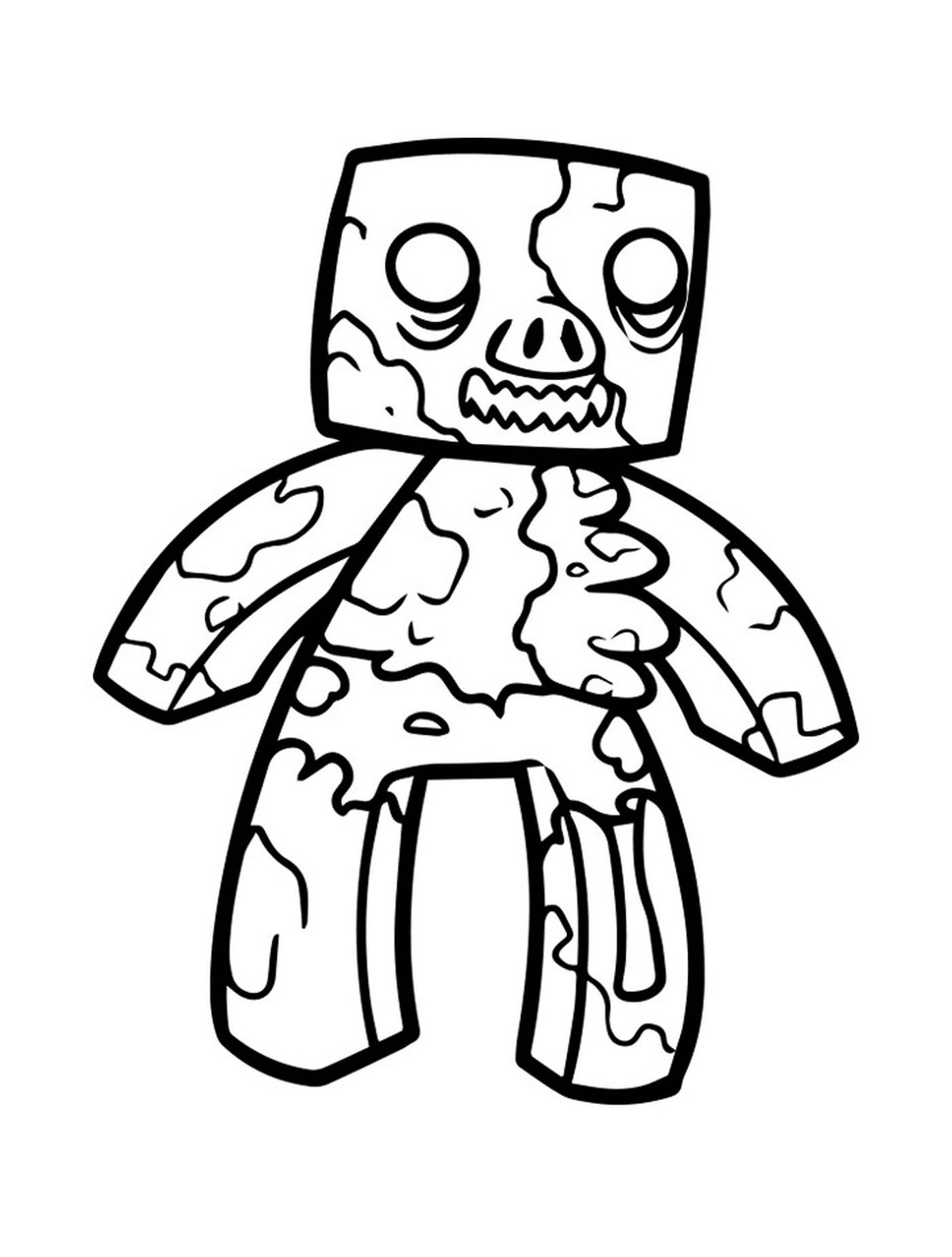 coloriage minecraft Zombie Pigman