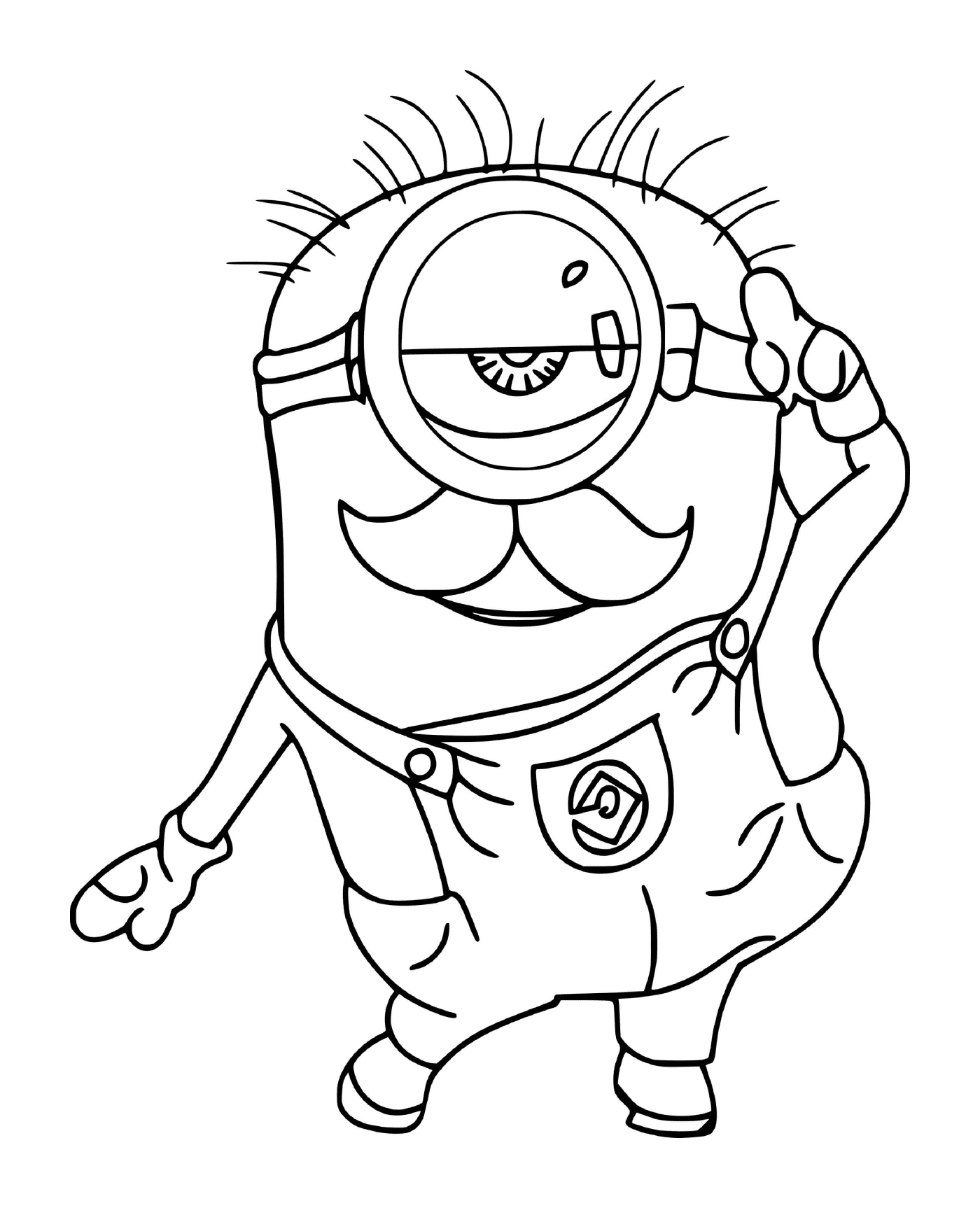 coloriage Minion with Bears