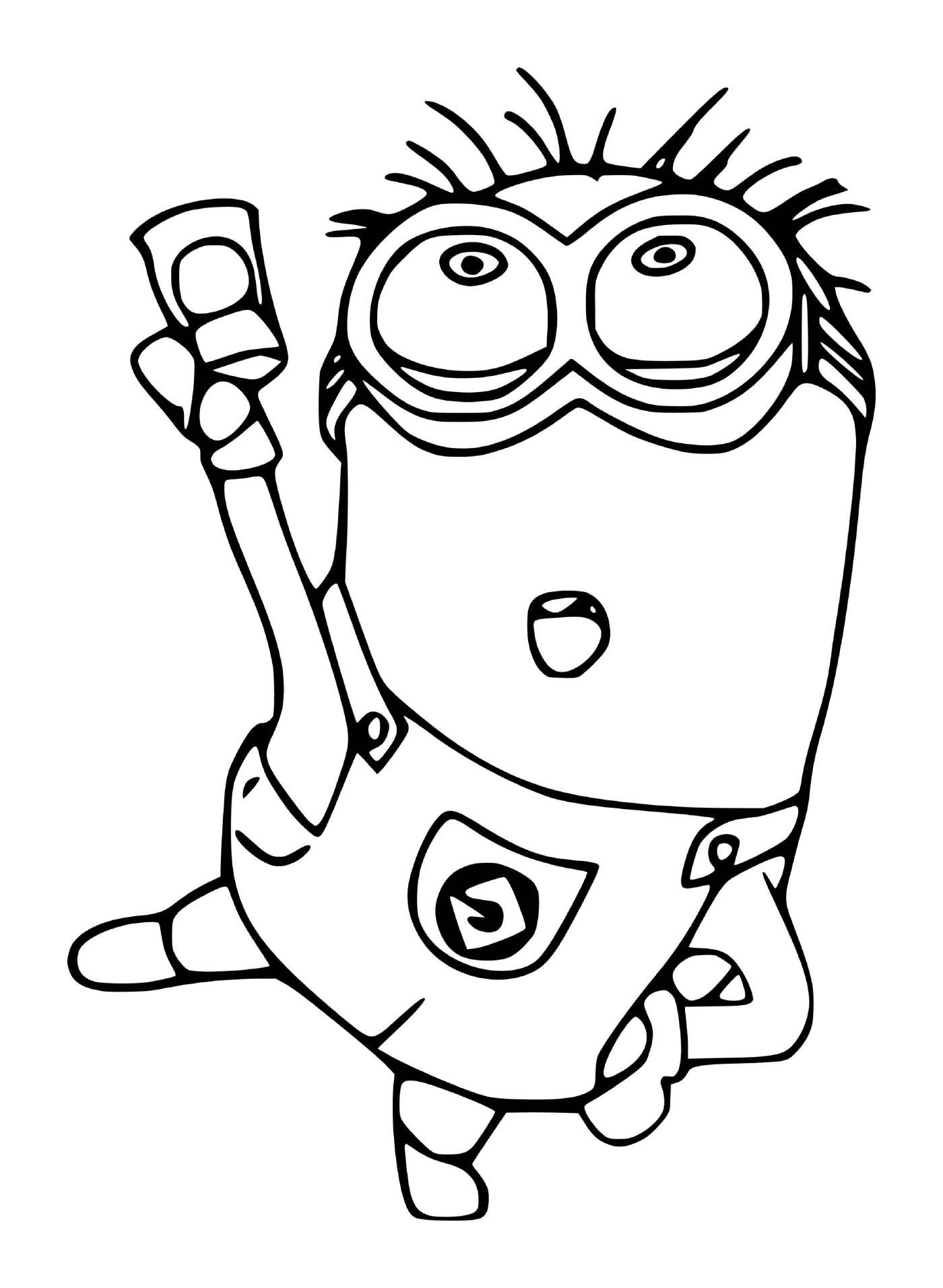 coloriage Phil Minion Jumping