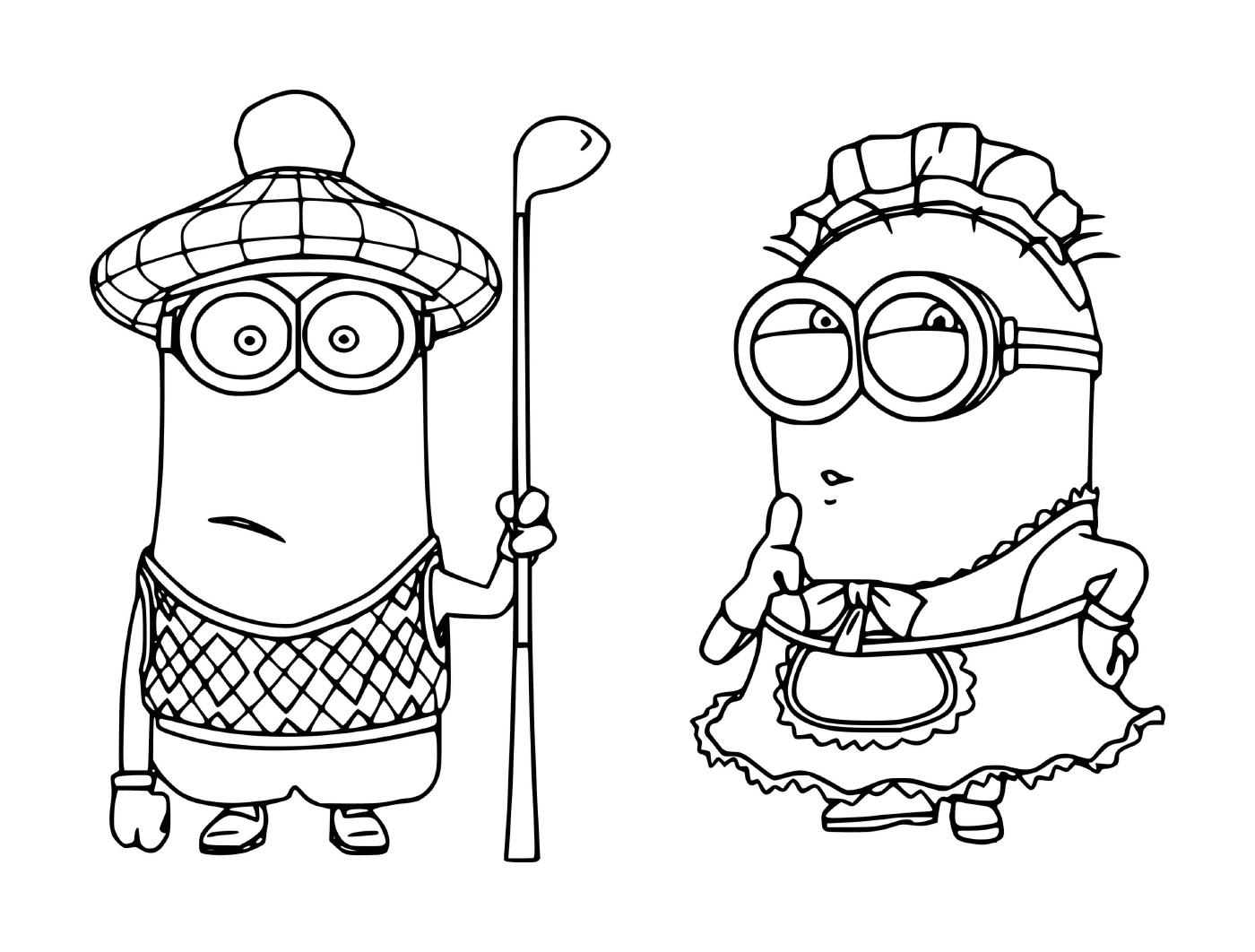 coloriage Phil and Kevin in Dresses