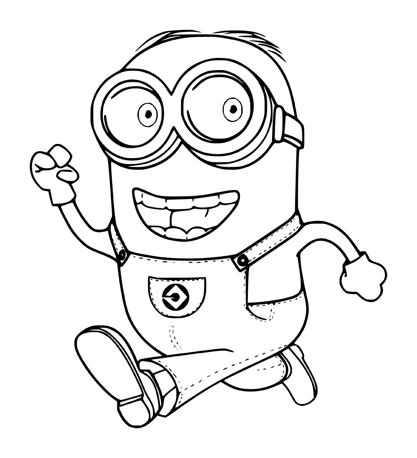 coloriage Dave Minion Running