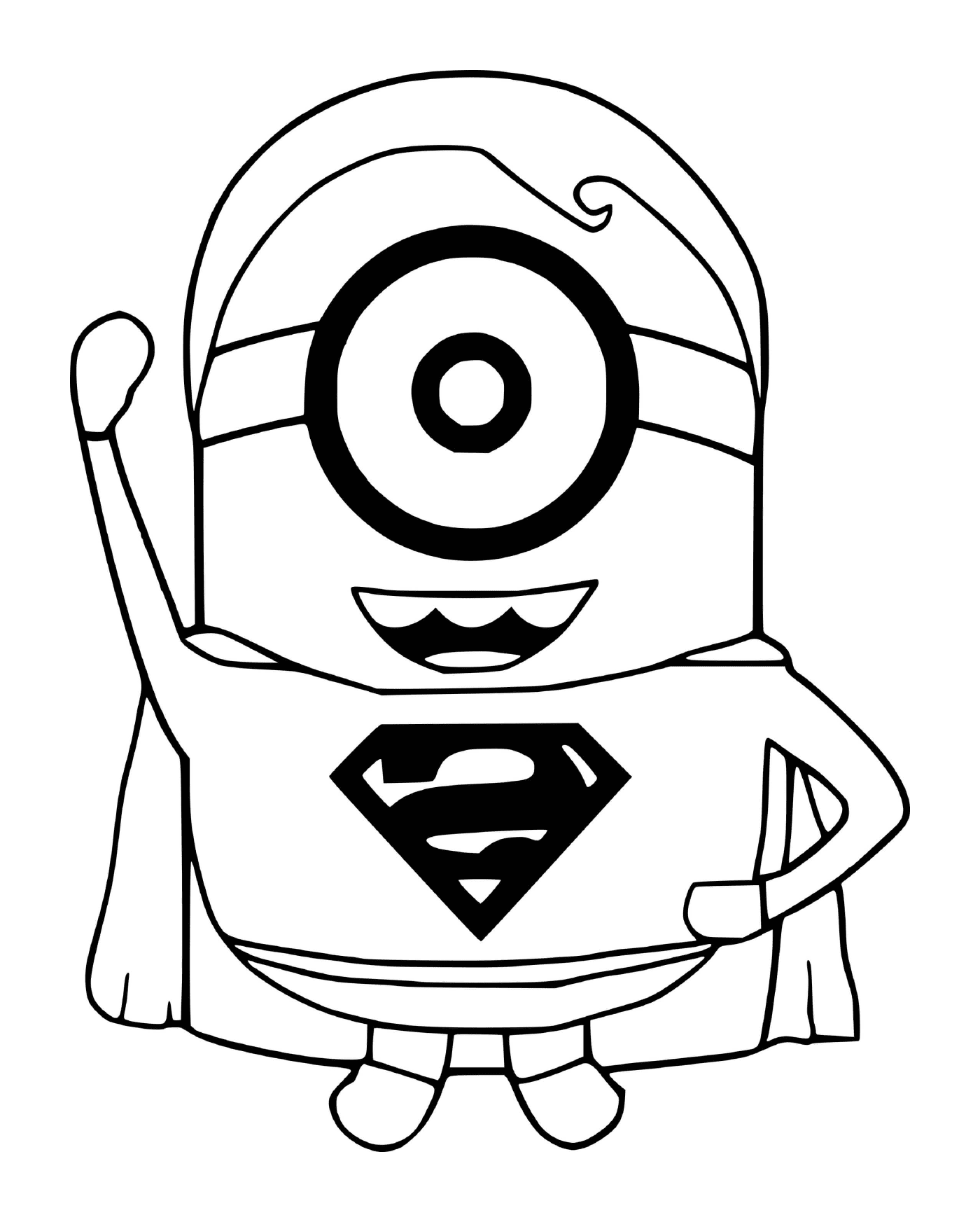 coloriage Minion Superman