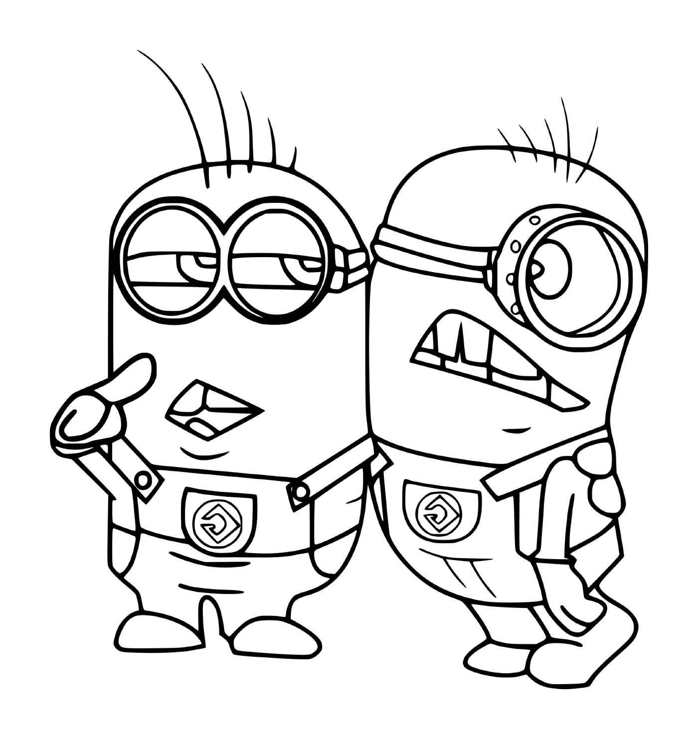 coloriage Carl and Phil Minions