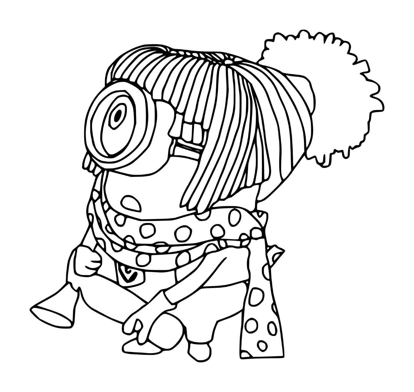 coloriage Stuart with Scarf and Wig