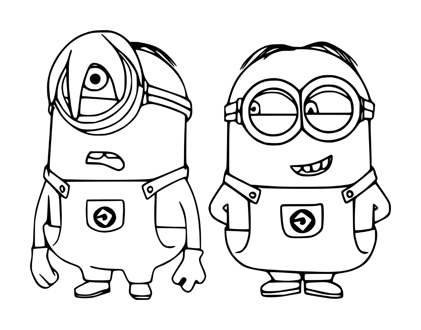 coloriage Two Naughty Minions